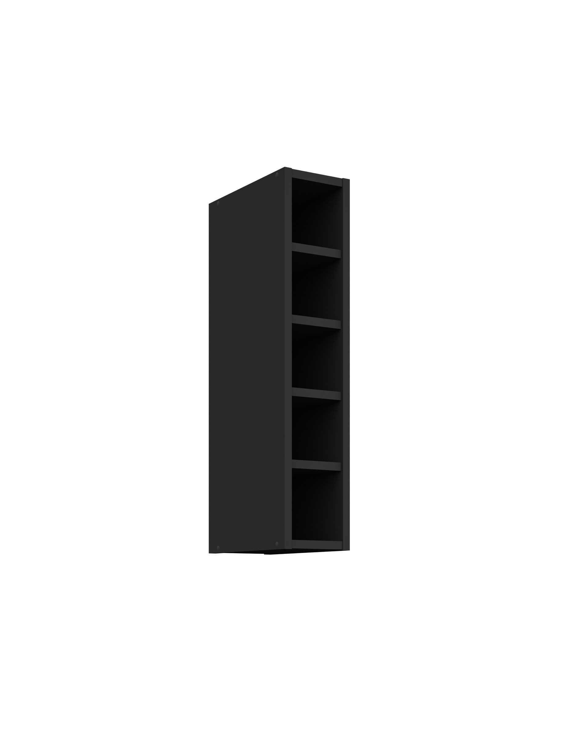 Küchen-Preisbombe Hängeschrank Regal 15 cm Schwarz günstig online kaufen