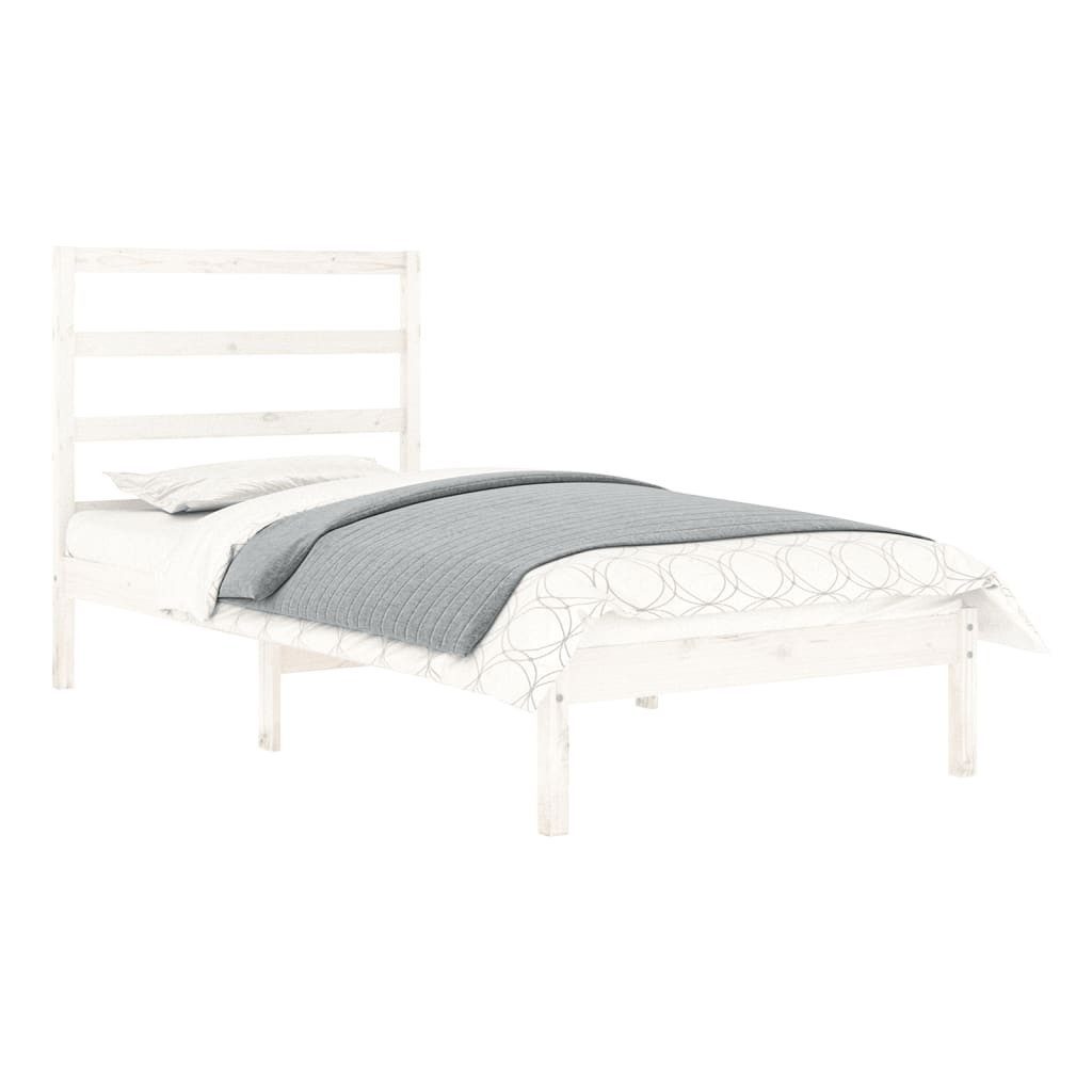 vidaXL Massivholzbett Weiß 75x190 cm 2FT6 Small Single1083873 günstig online kaufen