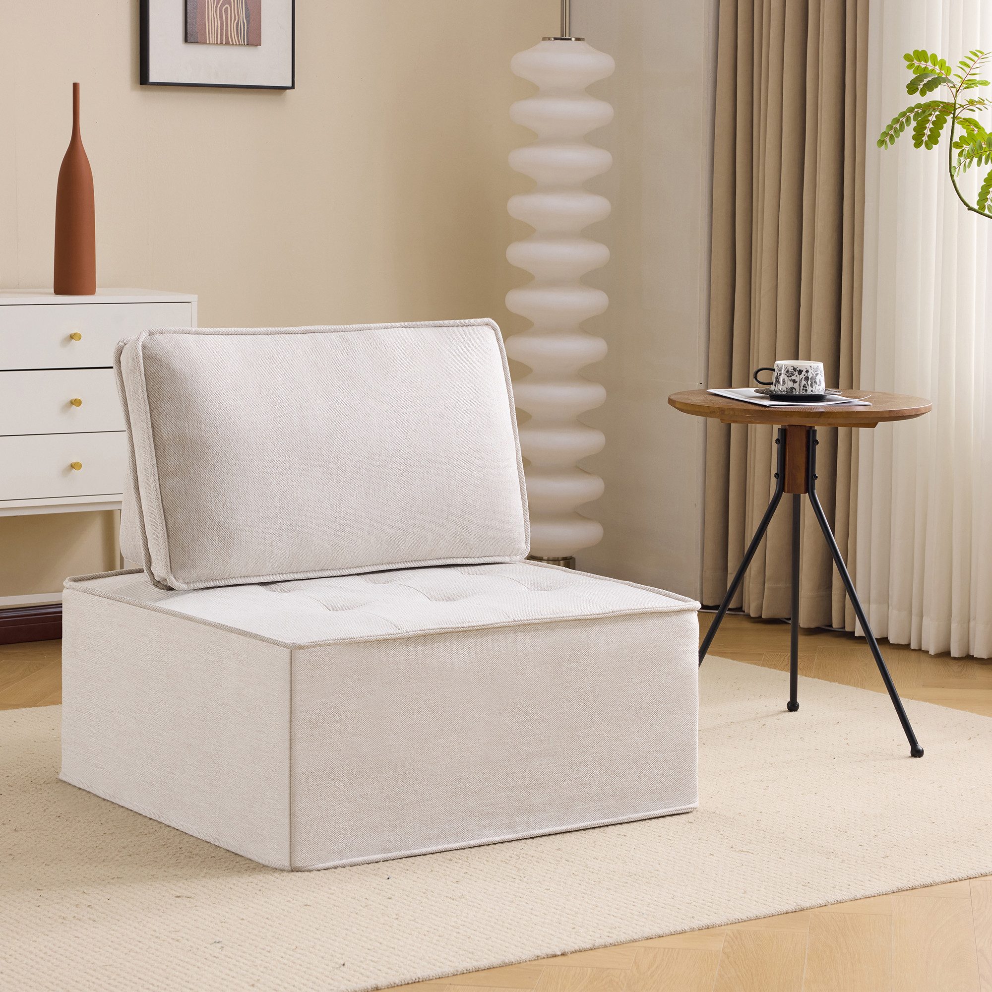 OKWISH Loungesofa Modulares Einzelsofa, mit Leinenstoff günstig online kaufen