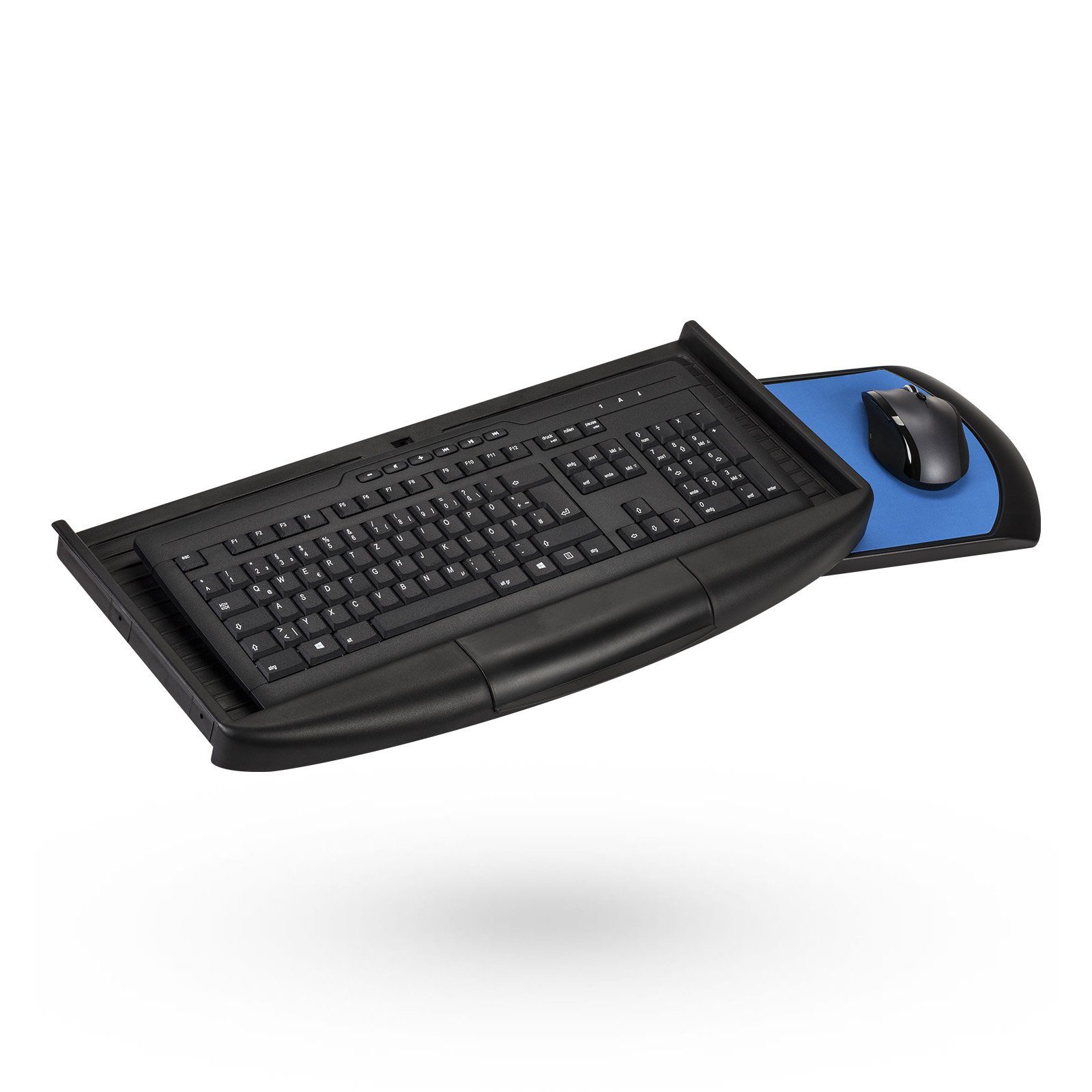 Computertisch Tastatur mit Tastaturauszug Computertisch Schreibtisch Schwarz SO-TECH® Mauspad