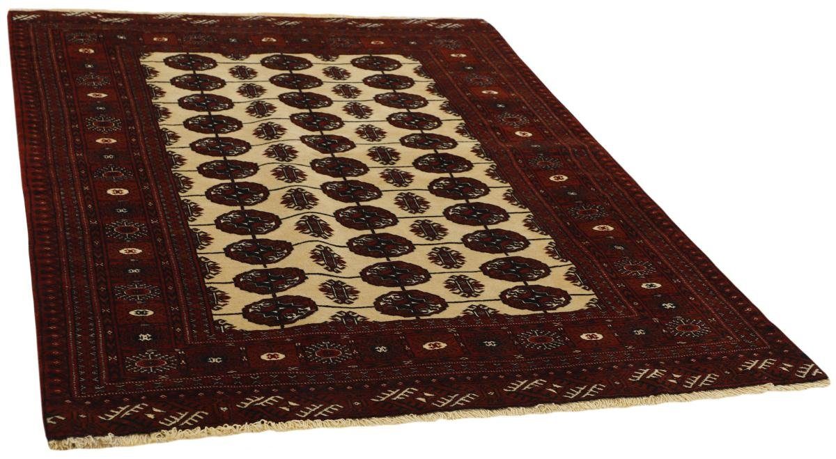Orientteppich Turkaman Nain / Handgeknüpfter 137x186 mm 6 Höhe: Orientteppich Perserteppich, Trading, rechteckig
