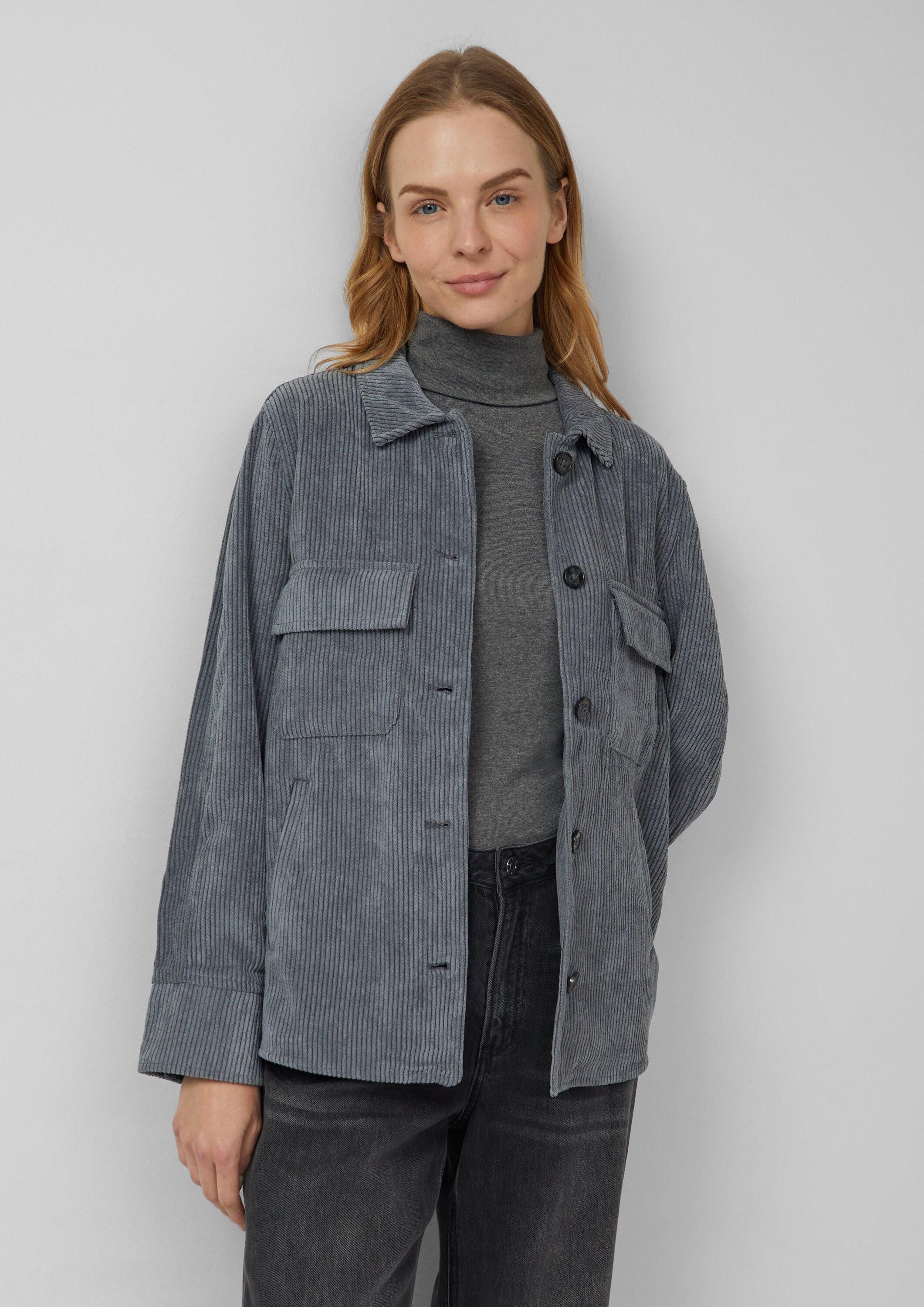 s.Oliver Hemdjacke Indoor-Blazer Overshirt aus Cord