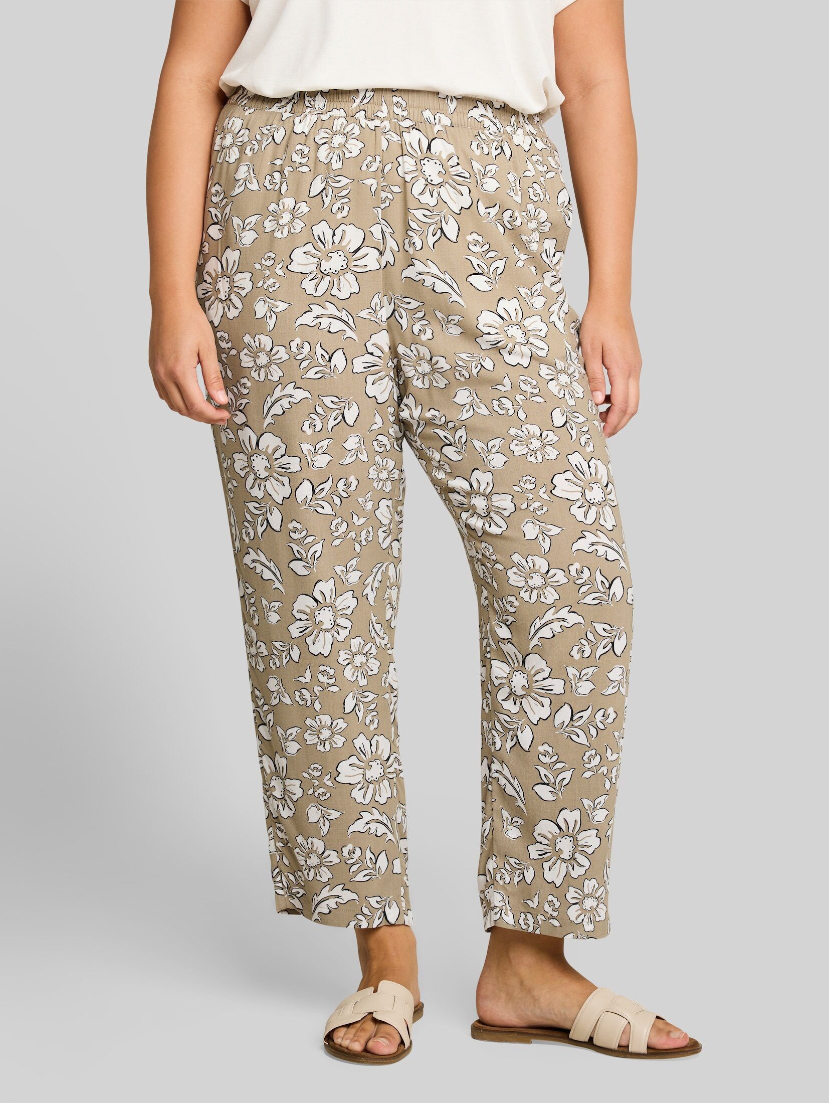 TOM TAILOR PLUS 7/8-Hose Hosen & Chino Plus Size - Loose Fit Hose aus Viskose