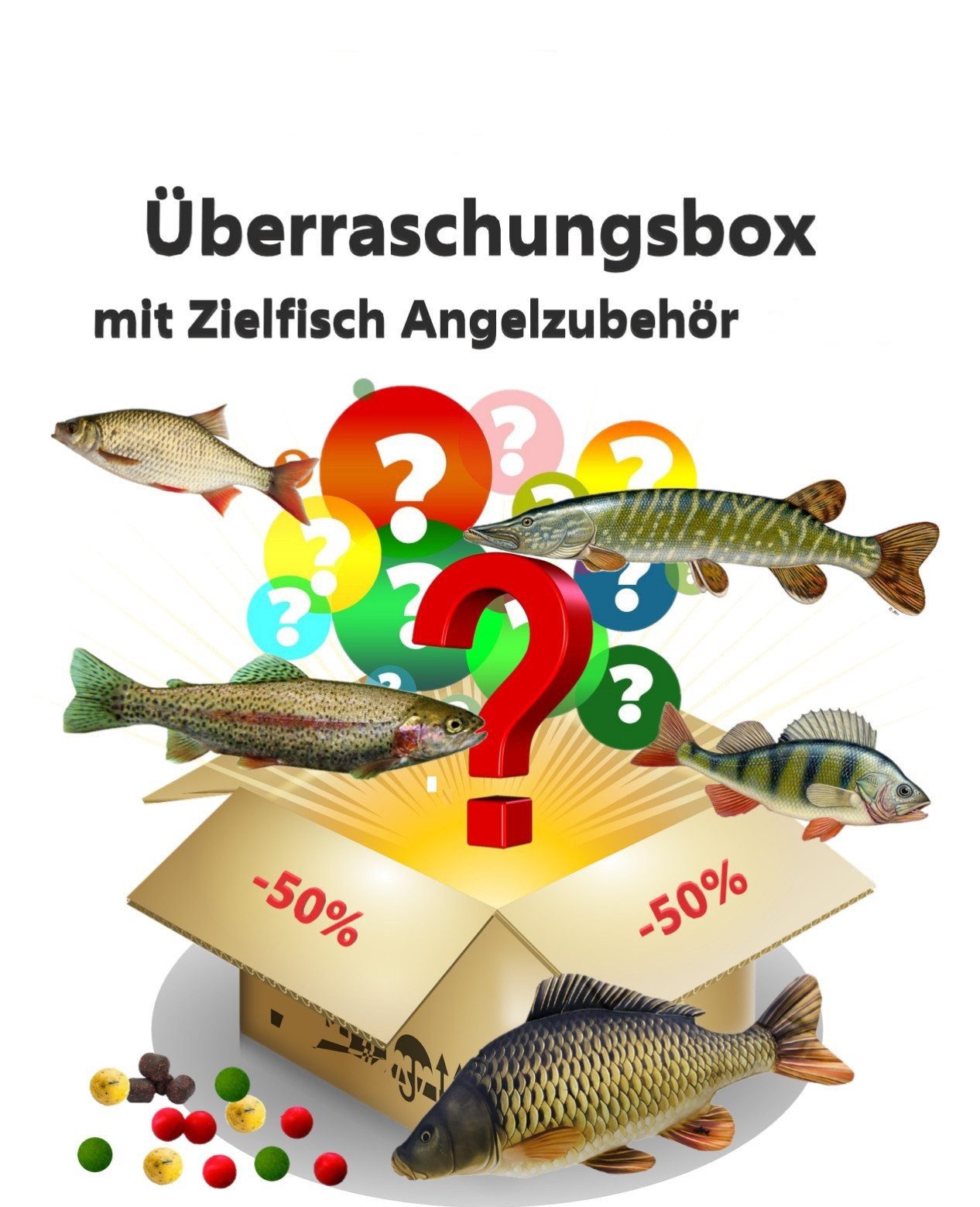 Kunstköder Fishing Tackle Allround Geschenkbox Angelzubehör Geschenkidee