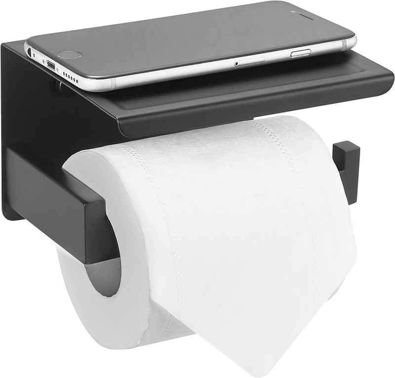 CoolBlauza Toilettenpapierhalter Toilettenpapierhalter, selbstklebender Toilettenpapierhalter (1-St., Polierte Kanten, keine Grate), Edelstahl-Toilettenpapierhalter, wandmontiert, mit Kleber, für Bäder