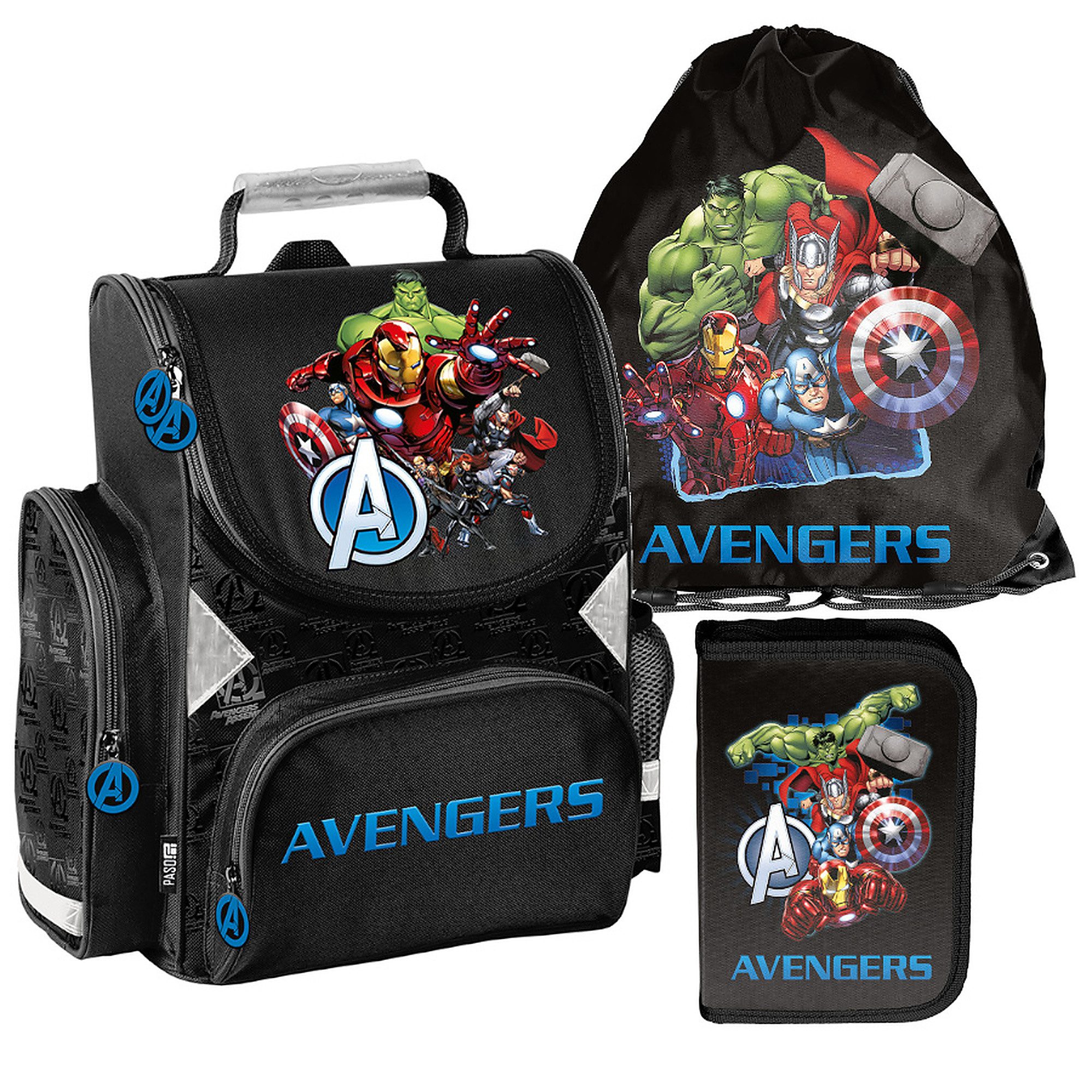 Schulrucksack Mega-Set Marvel Avengers