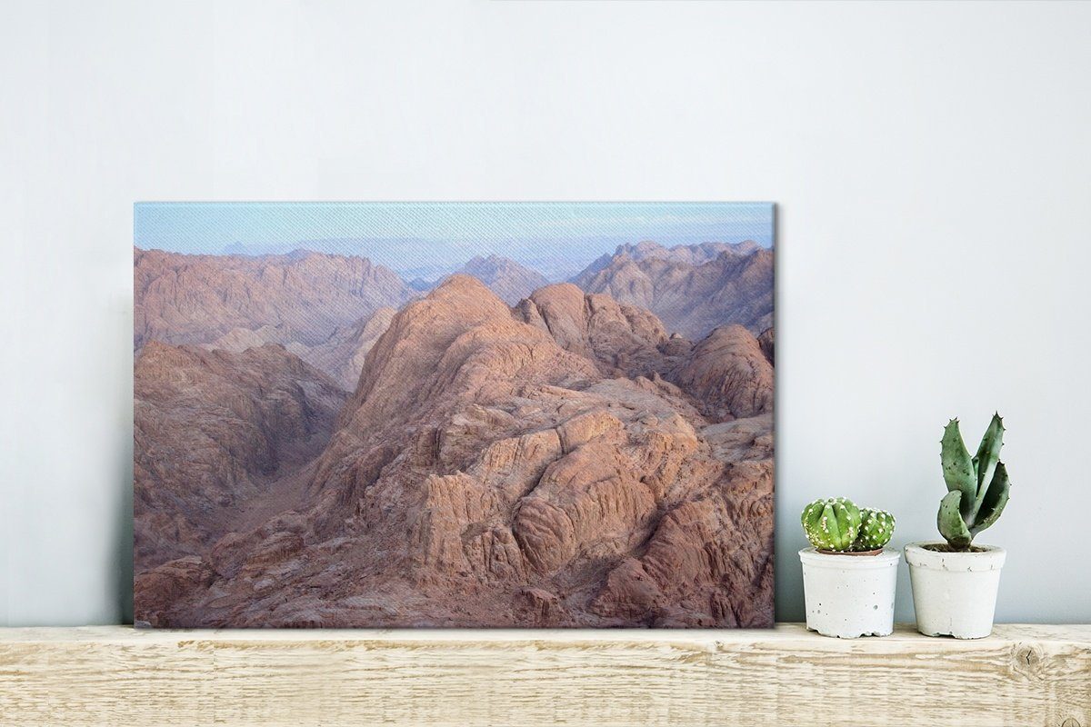 Blick (1 St), Leinwandbilder, Aufhängefertig, Wandbild das Leinwandbild cm 30x20 Sinai-Gebirge, auf OneMillionCanvasses® ägyptische Wanddeko,
