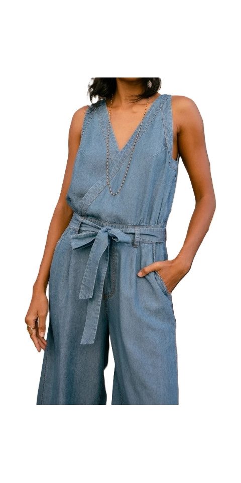 Freeman T. Porter Jumpsuit Chillow Plain Jumpsuit - Denimoverall - Jumpsuit Damen blau - Overall
