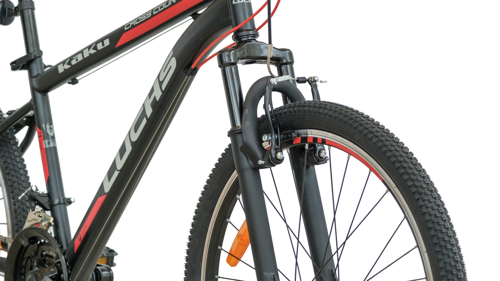 LUCHS Mountainbike KAKU 24 & 26 Zoll Jugendfahrrad Fahrrad Jungen sportliches Alltagsrad, 21 Gang Shimano, Kettenschaltung, 3 Farben und 2 Größen Verfügbar (Blau/Rot/Orange)