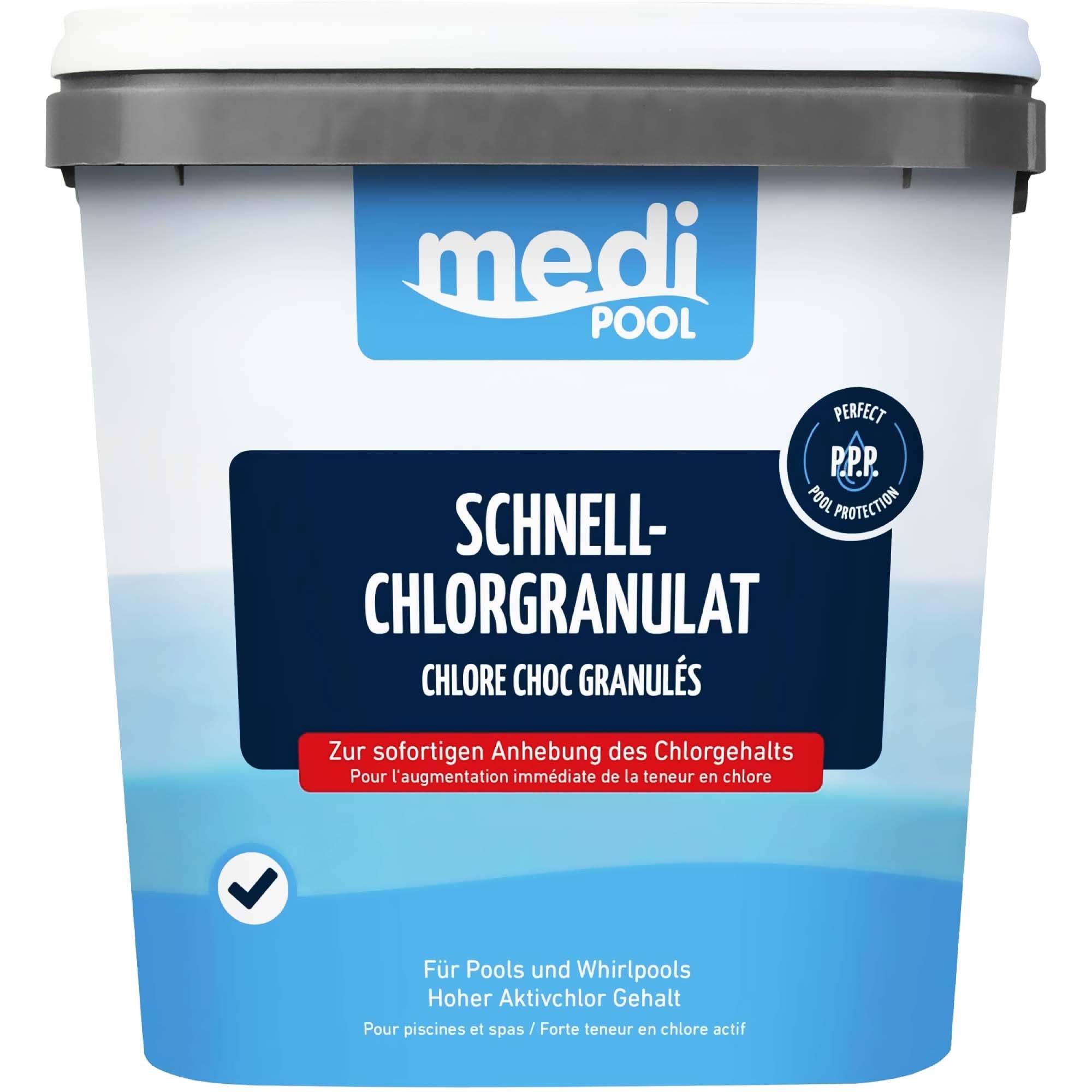 mediPOOL Poolpflege mediPOOL Schnell-Chlor Granulat 5 kg - Pool-Wasser