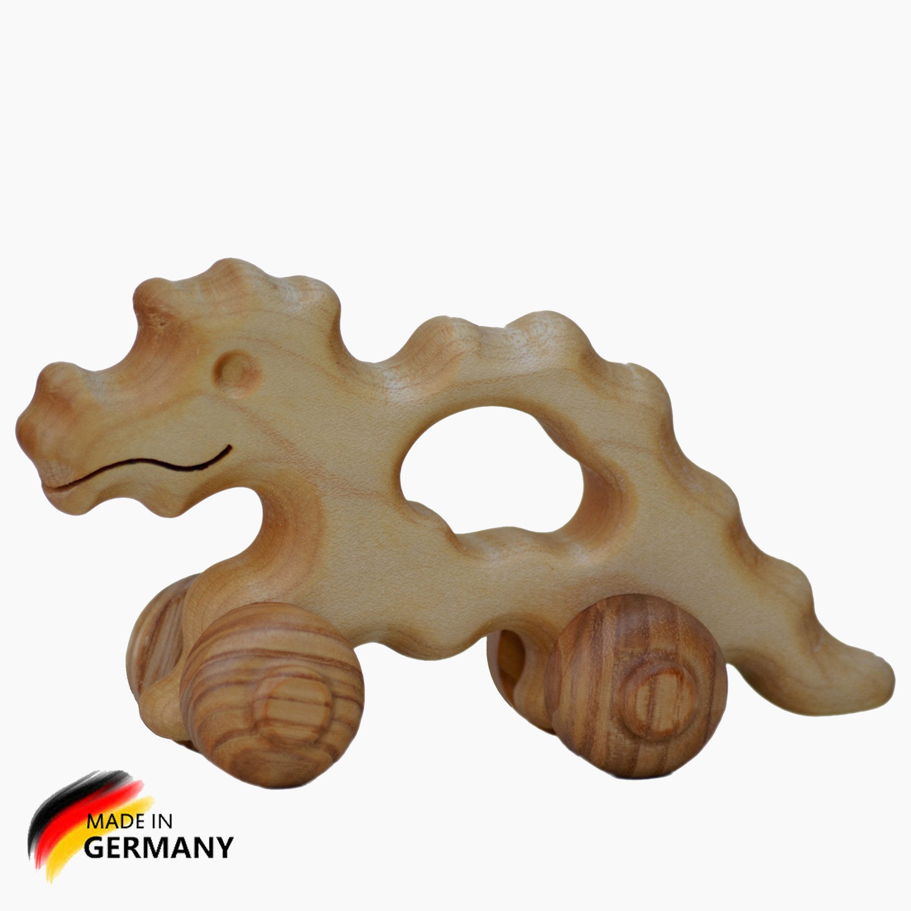 Madera Spielzeuge Greifspielzeug Greifdrache klein - helles Holz (set, 1-tlg., packung), Sanfte Formen, klare Reize