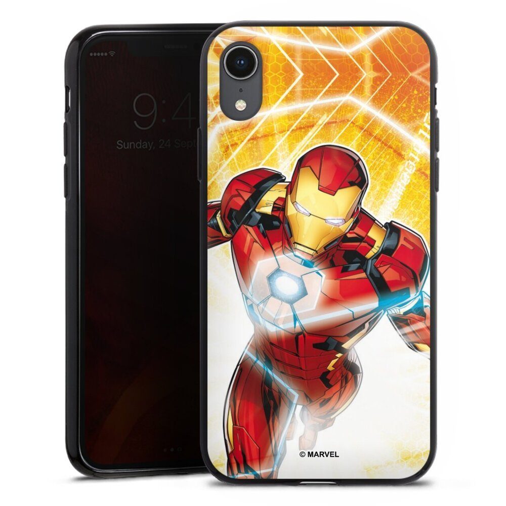 DeinDesign Handyhülle Iron Man on Fire, Apple iPhone Xr Silikon Hülle Bumper Case Handy Schutzhülle