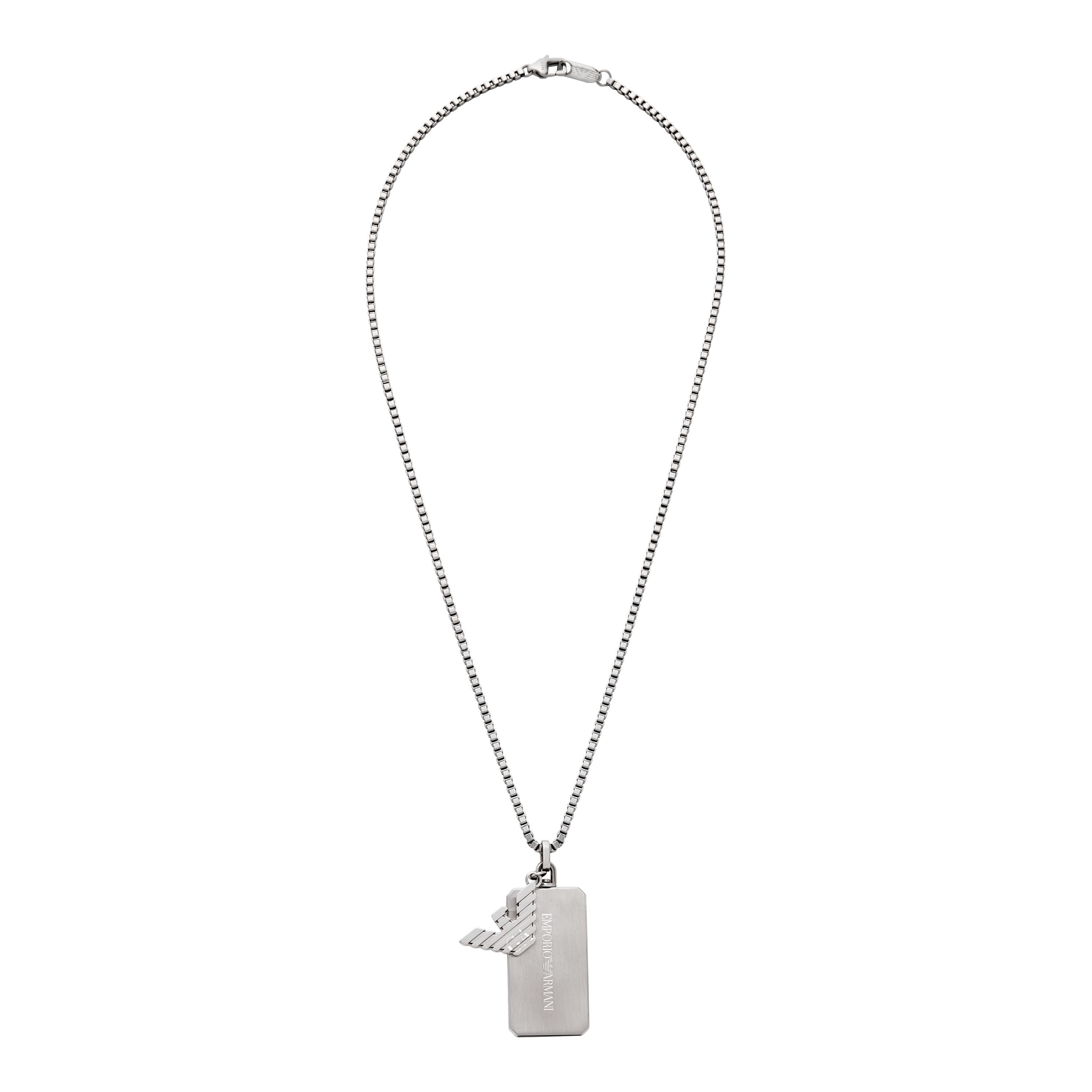 Emporio Armani Kette mit Anhänger Schmuck Geschenk Edelstahl günstig online kaufen