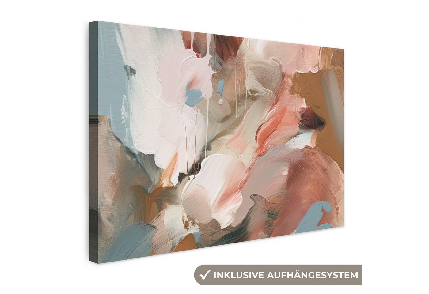 OneMillionCanvasses® Leinwandbild Farbe - Farben - Abstrakt - Kunst, Fotodruck (1 St), Leinwand Bilder Klein, Wand Dekoration Aesthetic 30x20 cm