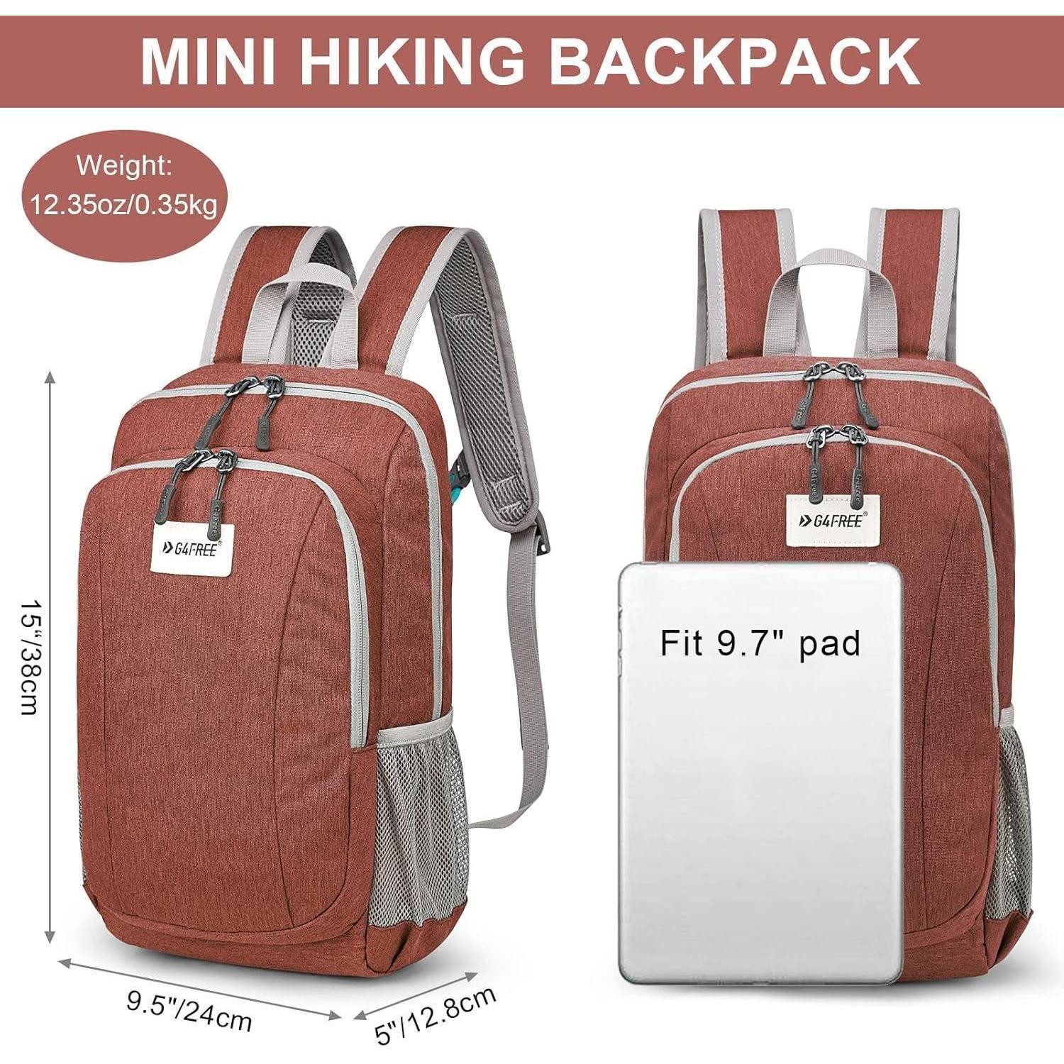 LuxusKollektion Minirucksack 10L Mini Daypack Tagesrucksack Mehrzweck Wanderrucksack Rot Unsiex
