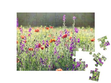 puzzleYOU Puzzle Blumen auf der Wiese, 48 Puzzleteile, puzzleYOU-Kollektionen Blumenwiesen, Blumen & Pflanzen