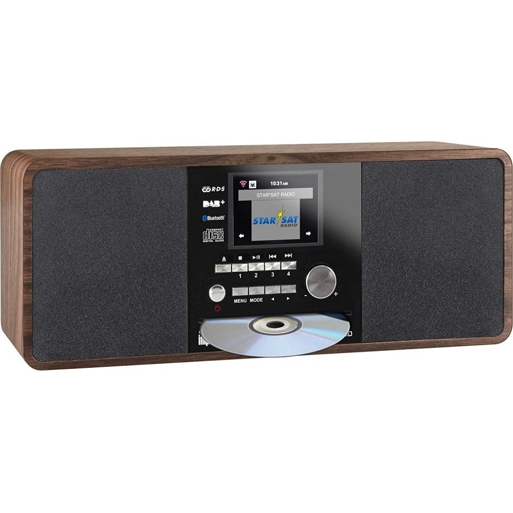 imperia Imperial DABMAN i200 CD Holz Design-Radio mit Bluetooth. Radio (DAB, DAB+, UKW, Internet, Stylisches Holzdesign)