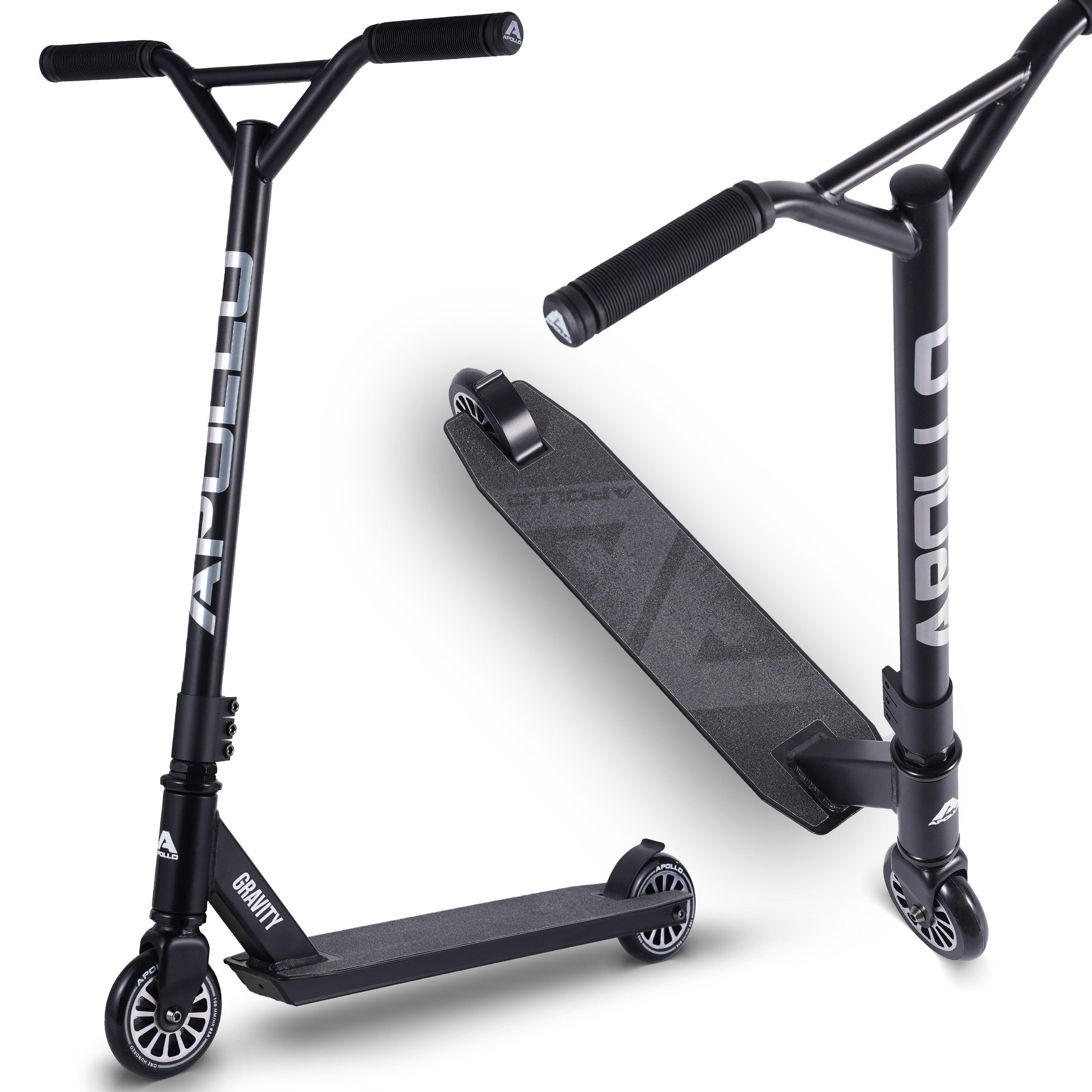 Apollo Stuntscooter Gravity - Fun-Kickscooter für Kinder und Teenager, Hohe Belastbarkeit (bis 100kg) und einfaches Handling.