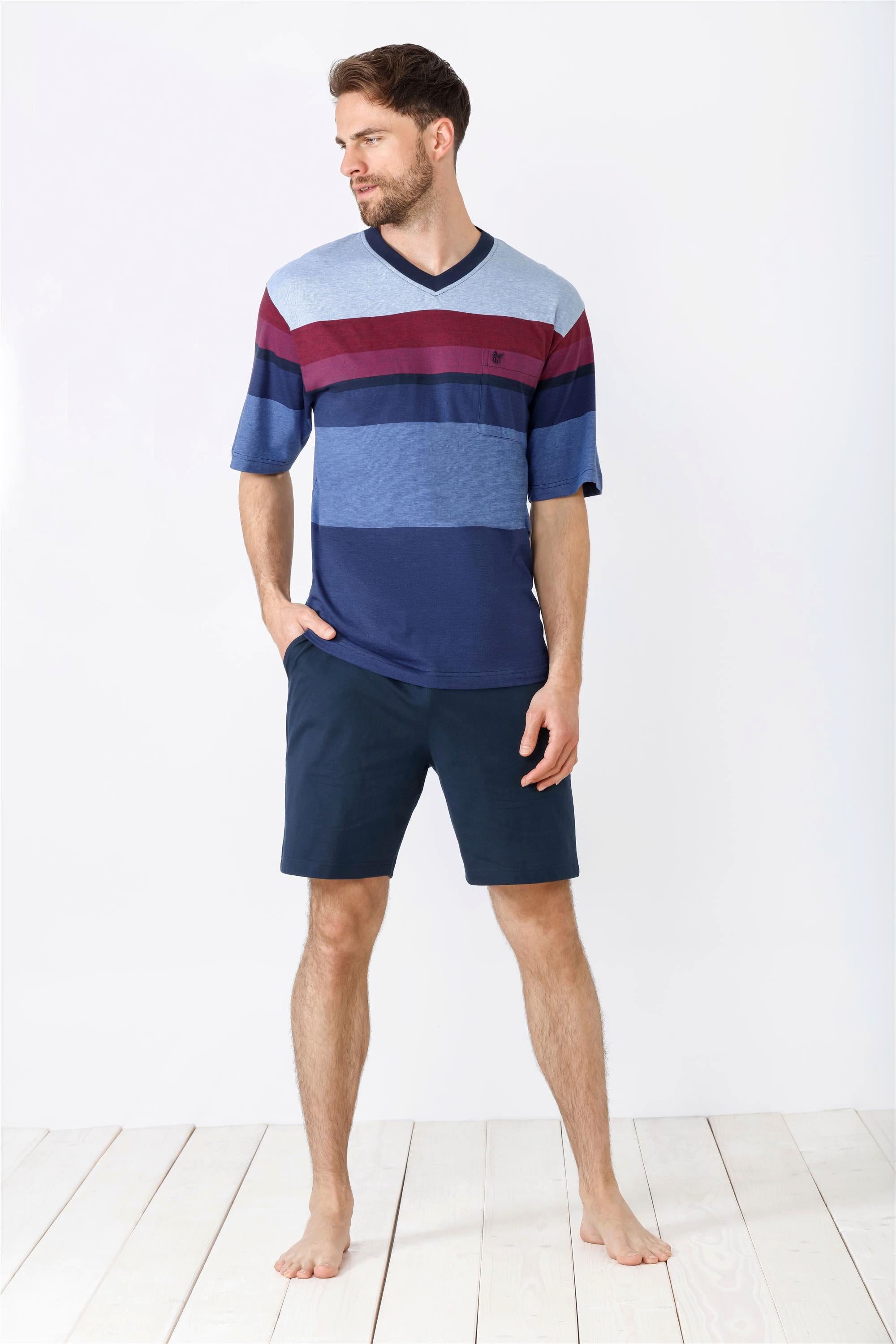Hajo Schlafanzug Herren Shorty, Klima-Light günstig online kaufen