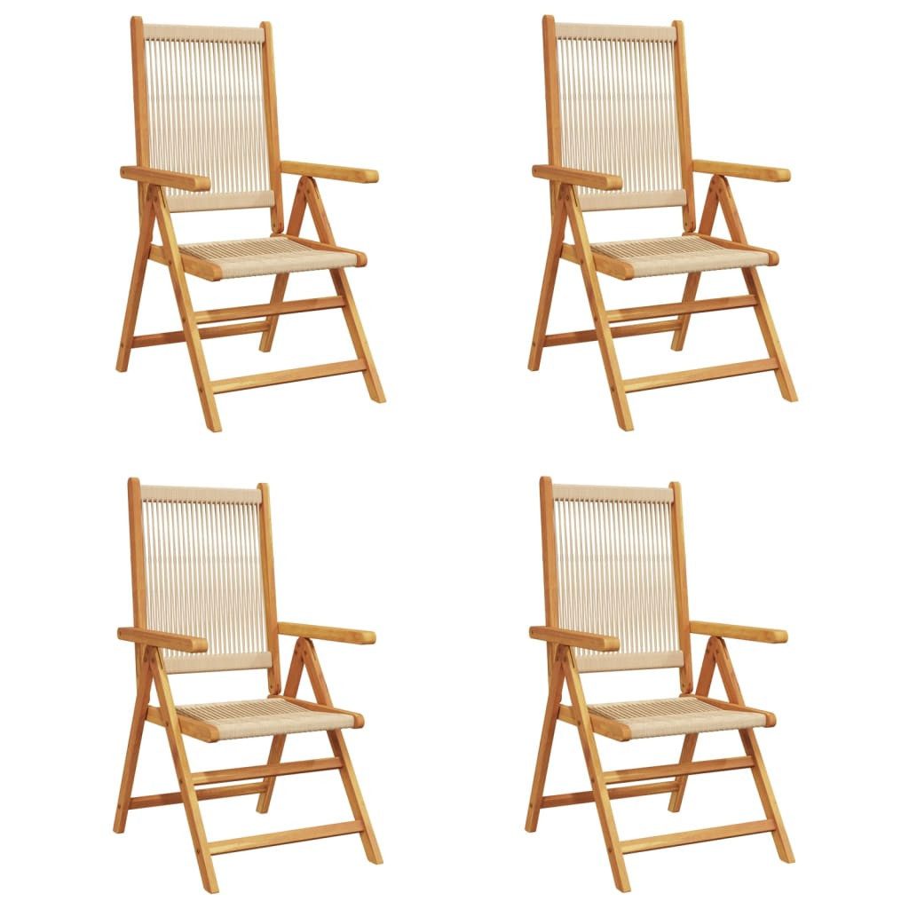 vidaXL Gartenstuhl Gartenstuhl Verstellbar 4 Stk. günstig online kaufen