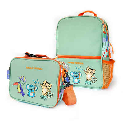 MILK&MOO Kindergartentasche Milk&Moo Jungle Collection Rucksack & Lunchbox Set, 8L + 4L (1-tlg)