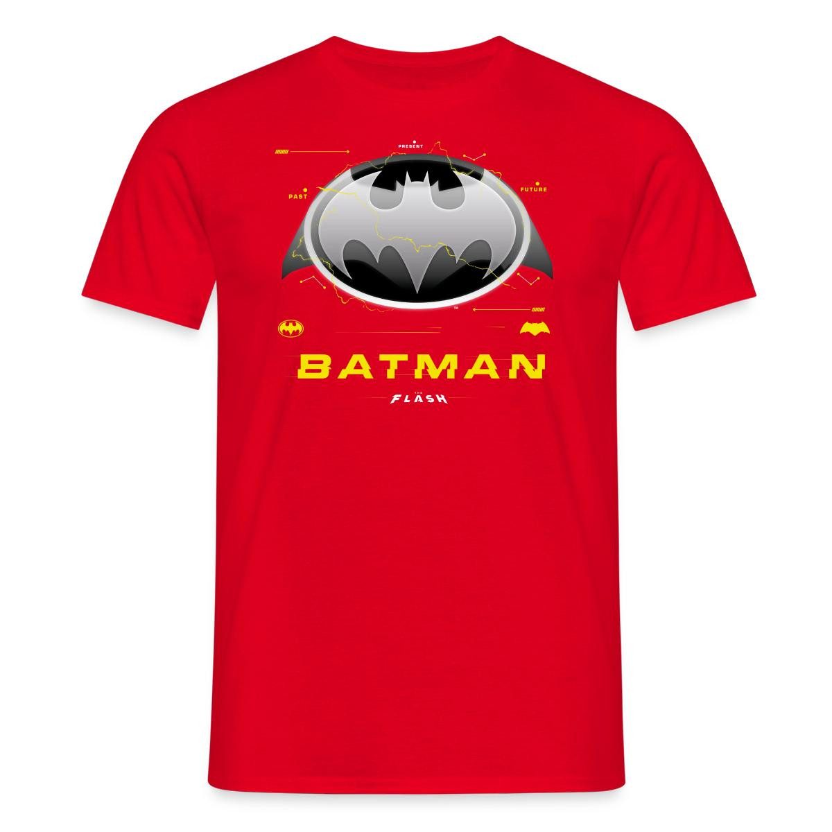 T-Shirt The Flash Klassisches Batman Logo In Grau Männer T-Shirt
