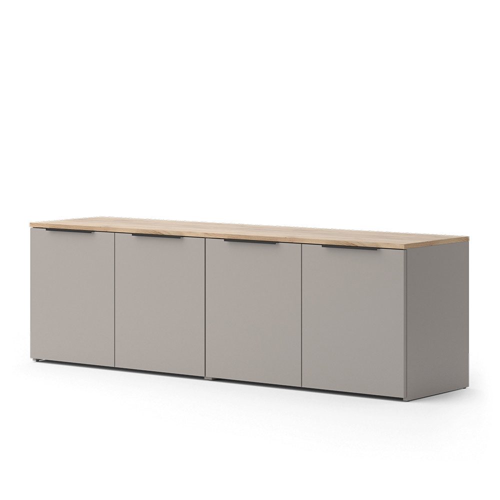 Vicco Wohnwand Wido, Greige/Sonoma, 2 Teile günstig online kaufen