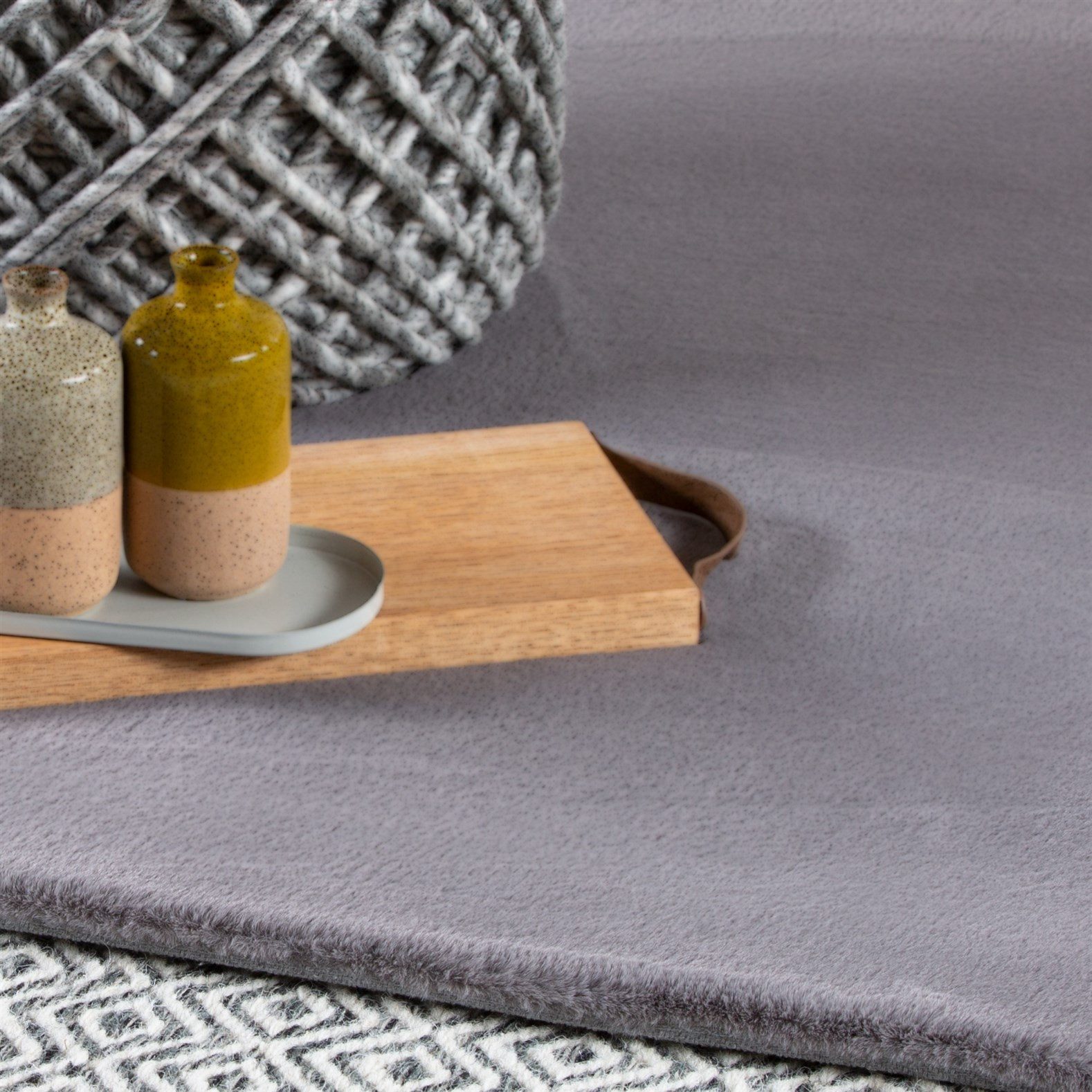 Kayoom Teppich Chaplin 545, rechteckig, Höhe: 22 mm, Kurzflor, Modernes Muster, Uni, Fußbodenheizungsgeeignet, Wohnzimmer