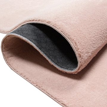 Teppich Wohnzimmer Teppich in Blush - Komfort mit flauschigem Uni Design, Carpetia, rechteckig, Höhe: 18 mm