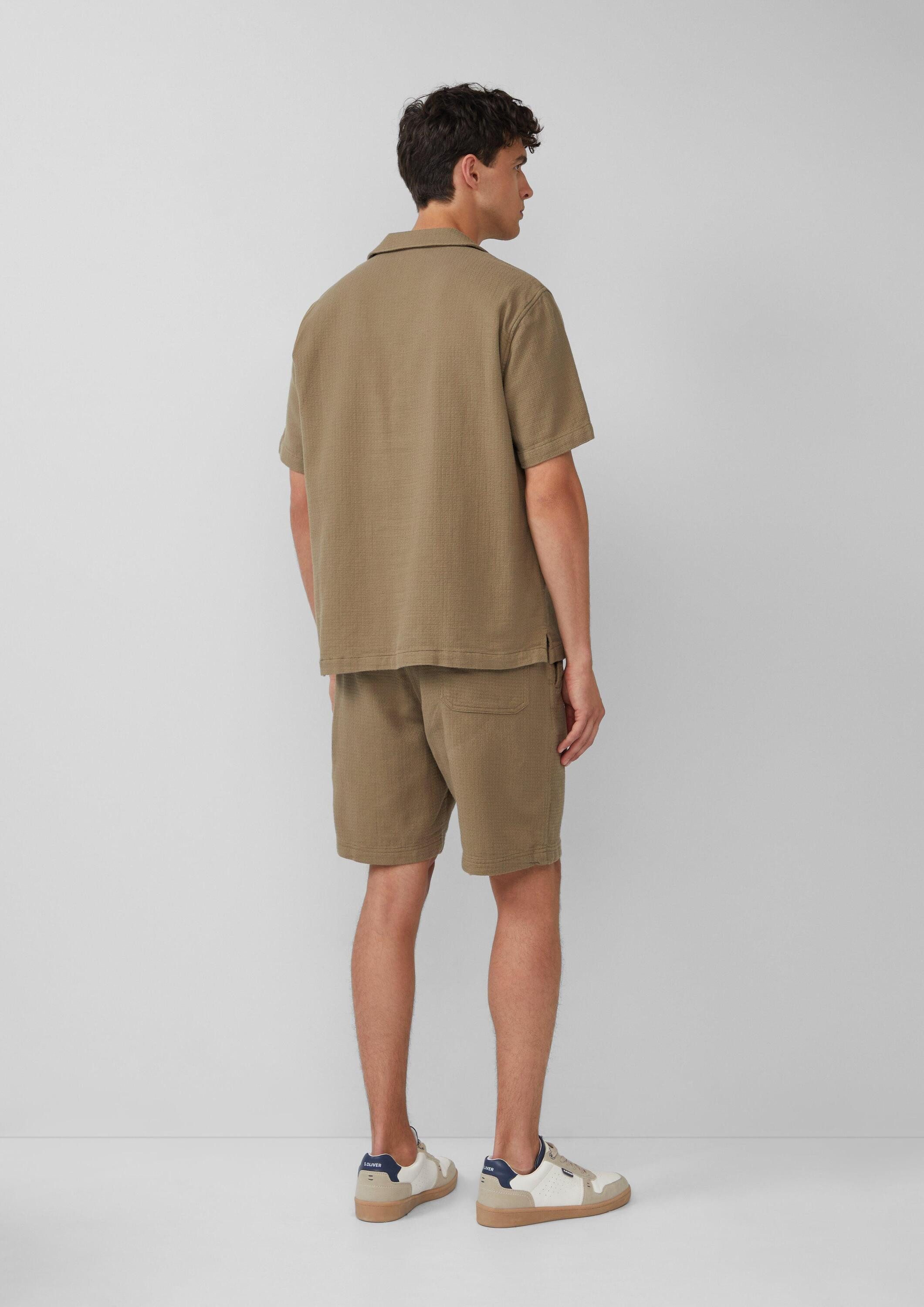 s.Oliver Kurzarmhemd Hemd Lässiges Strukturhemd mit Reverskragen