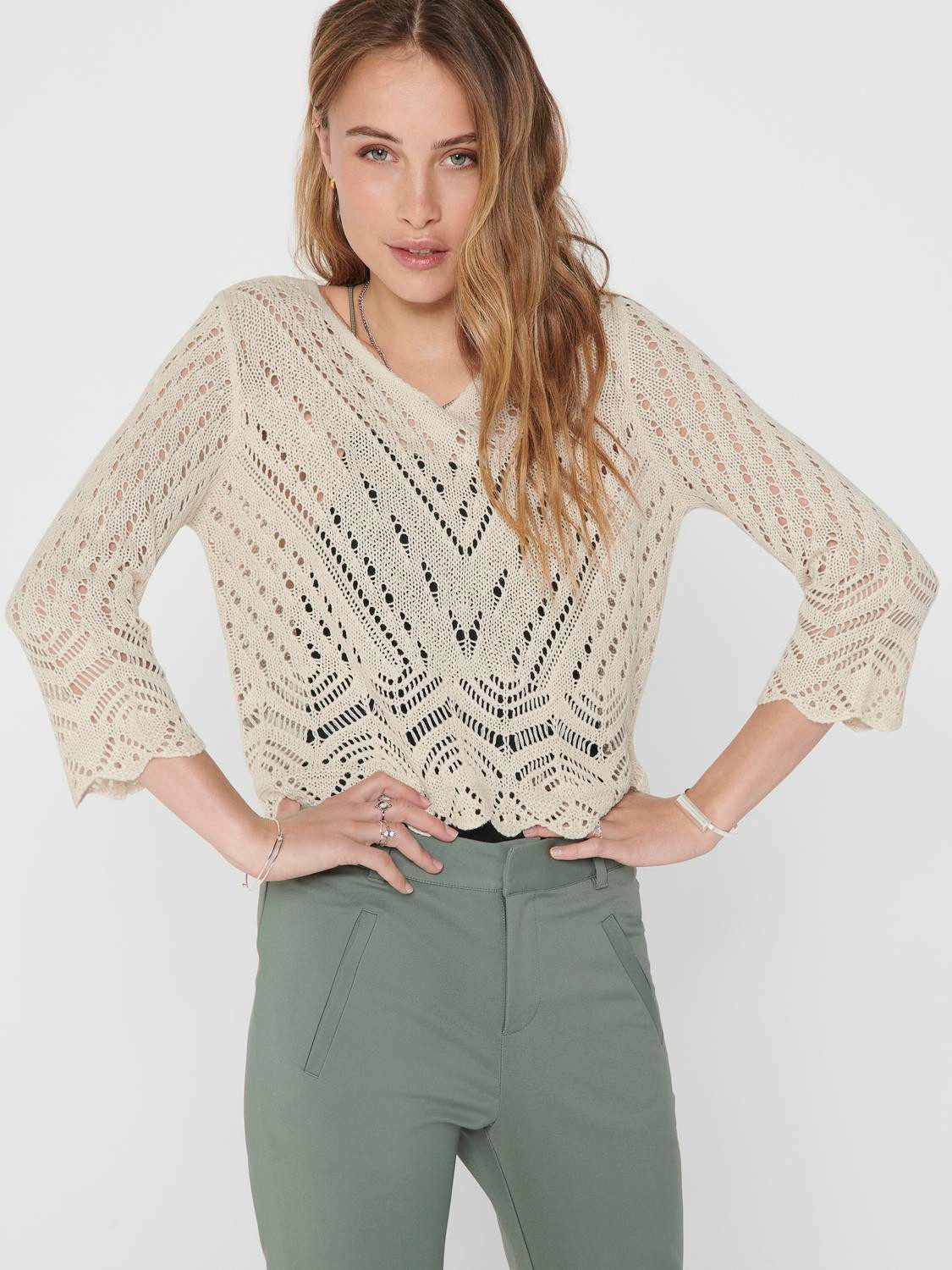 JDY Strickpullover JDYNEW SUN 3/4 CROPPED günstig online kaufen