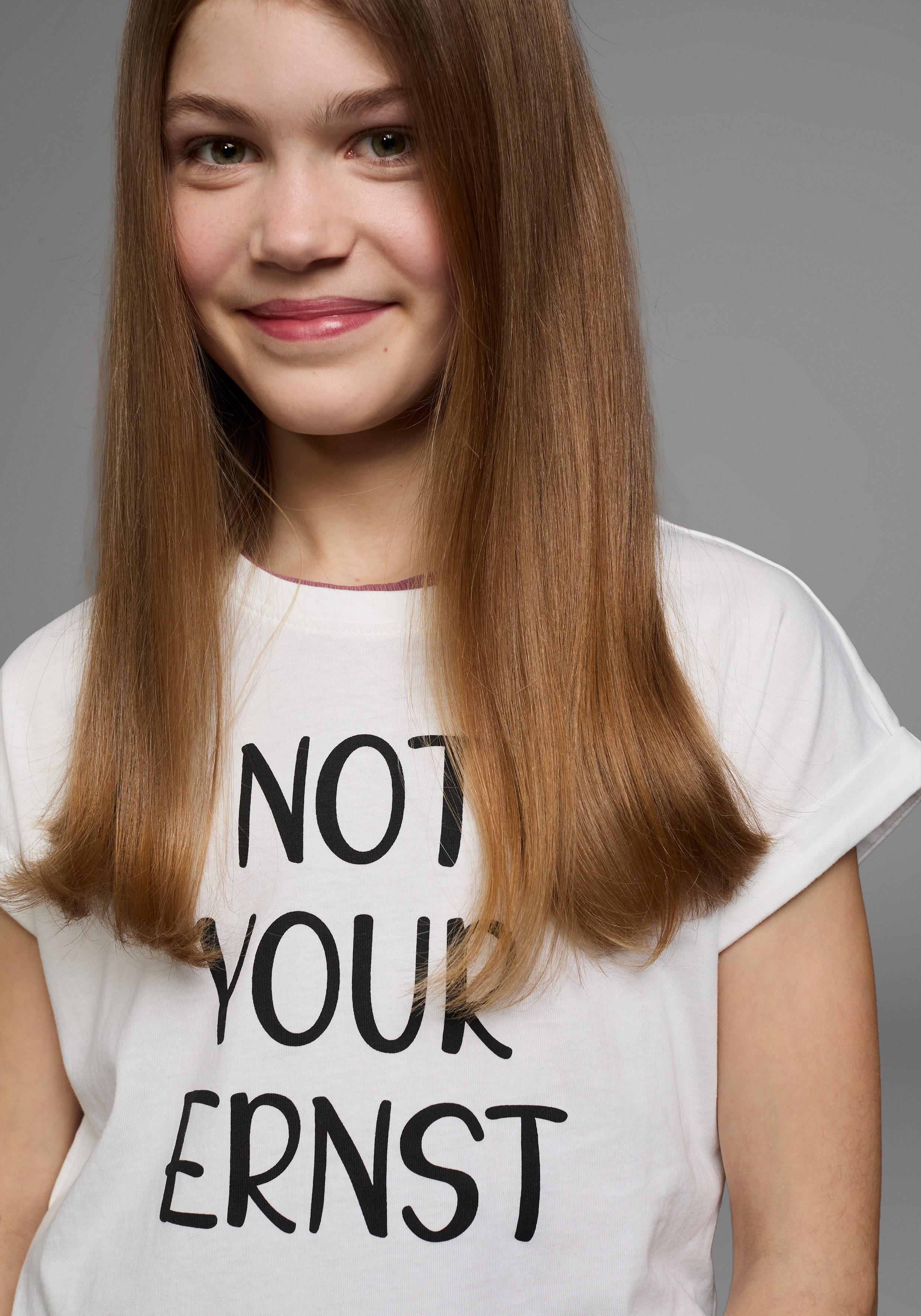KIDSWORLD T-Shirt NOT YOUR ERNST Kurzarm, bedruckt, Rundhalsausschnitt, aus Baumwolle