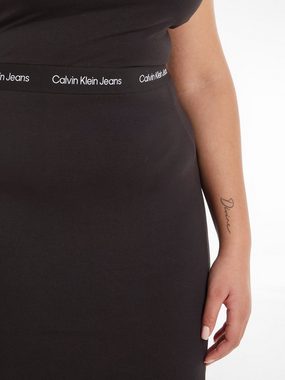 Calvin Klein Jeans Spaghettikleid LOGO ELASTIC STRAPPY DRESS mit Logomarkenlabel