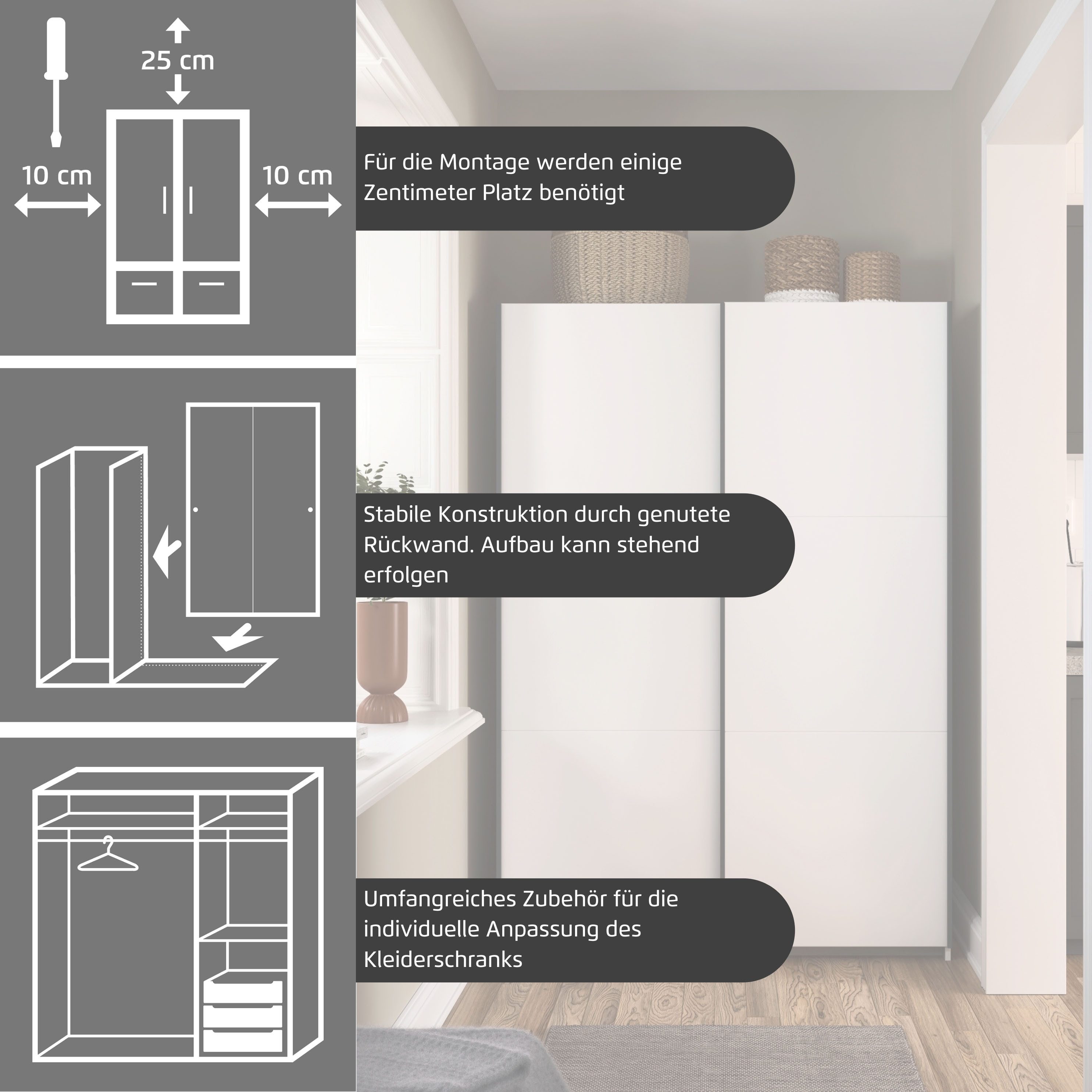 OTTO home Schwebetürenschrank PAULLY Schlafzimmerschrank Garderobe OTTO´s Choice Preiskracher Kleiderschrank Breite 131 cm Bestseller MADE IN GERMANY