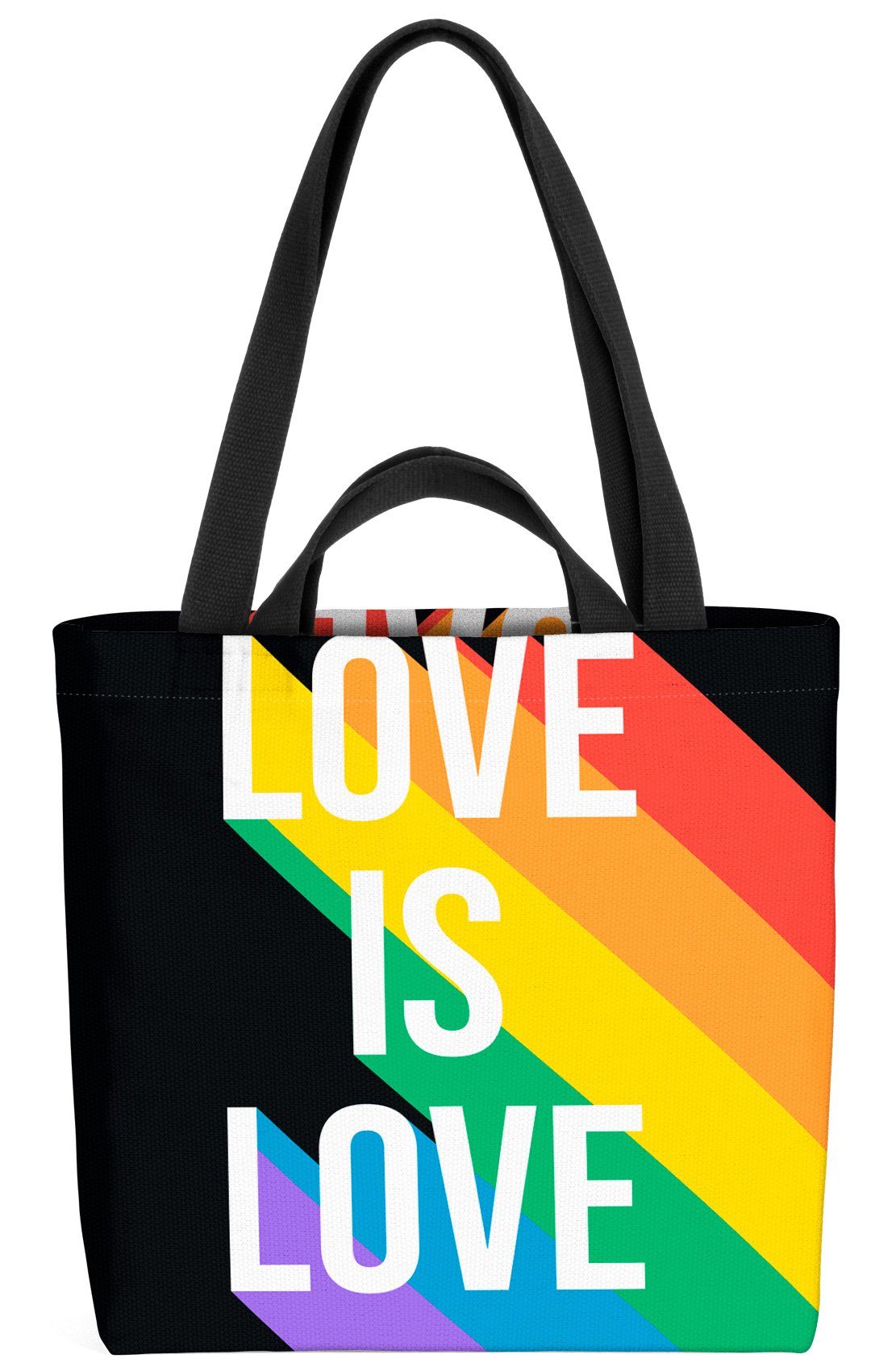 Logo Gay Henkeltasche pride Pride flag parade Schriftzug LGBTQ is VOID flagge Love (1-tlg), club