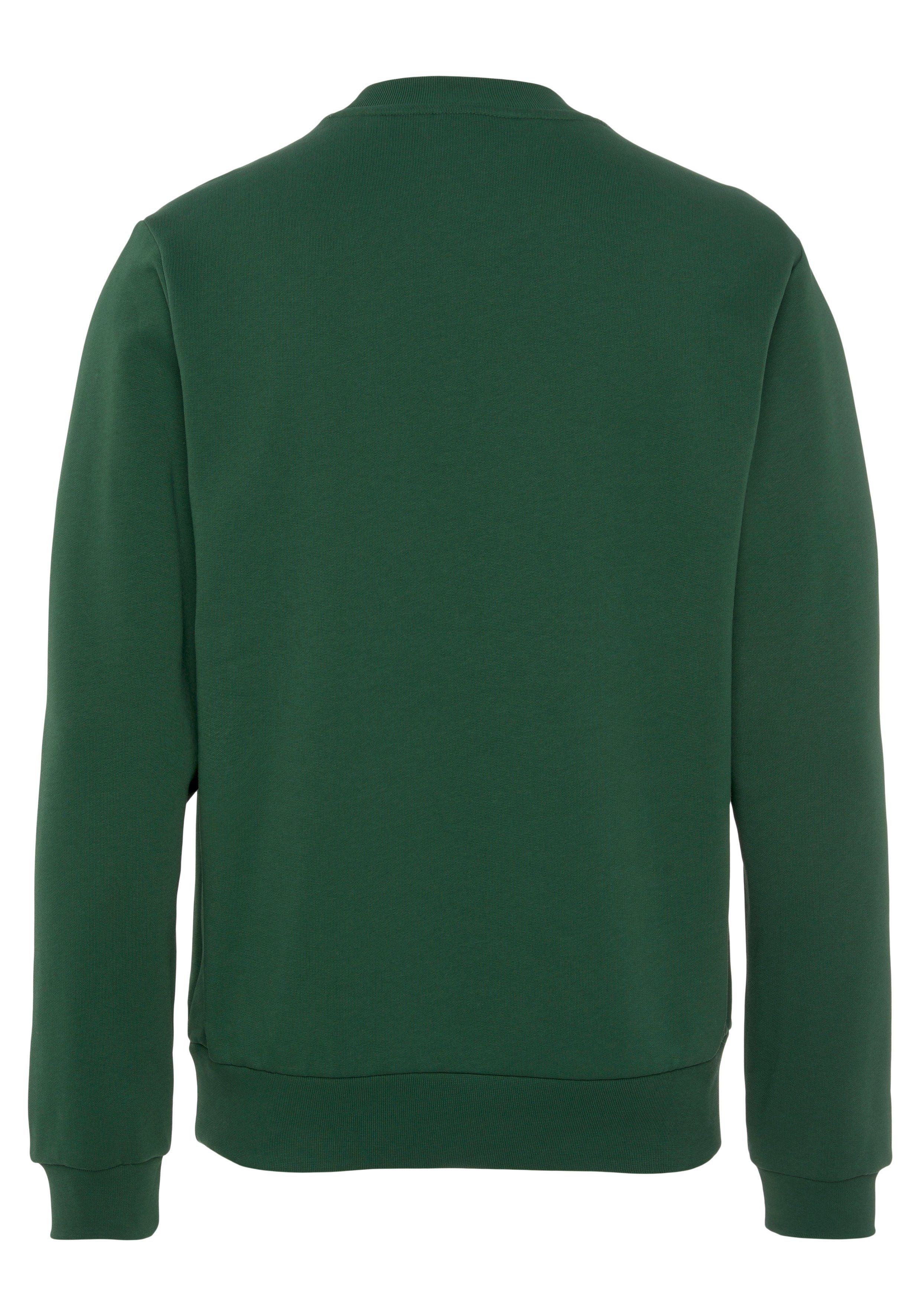 green Rundhalsausschnitt (1-tlg) Lacoste Sweatshirt mit klassischem