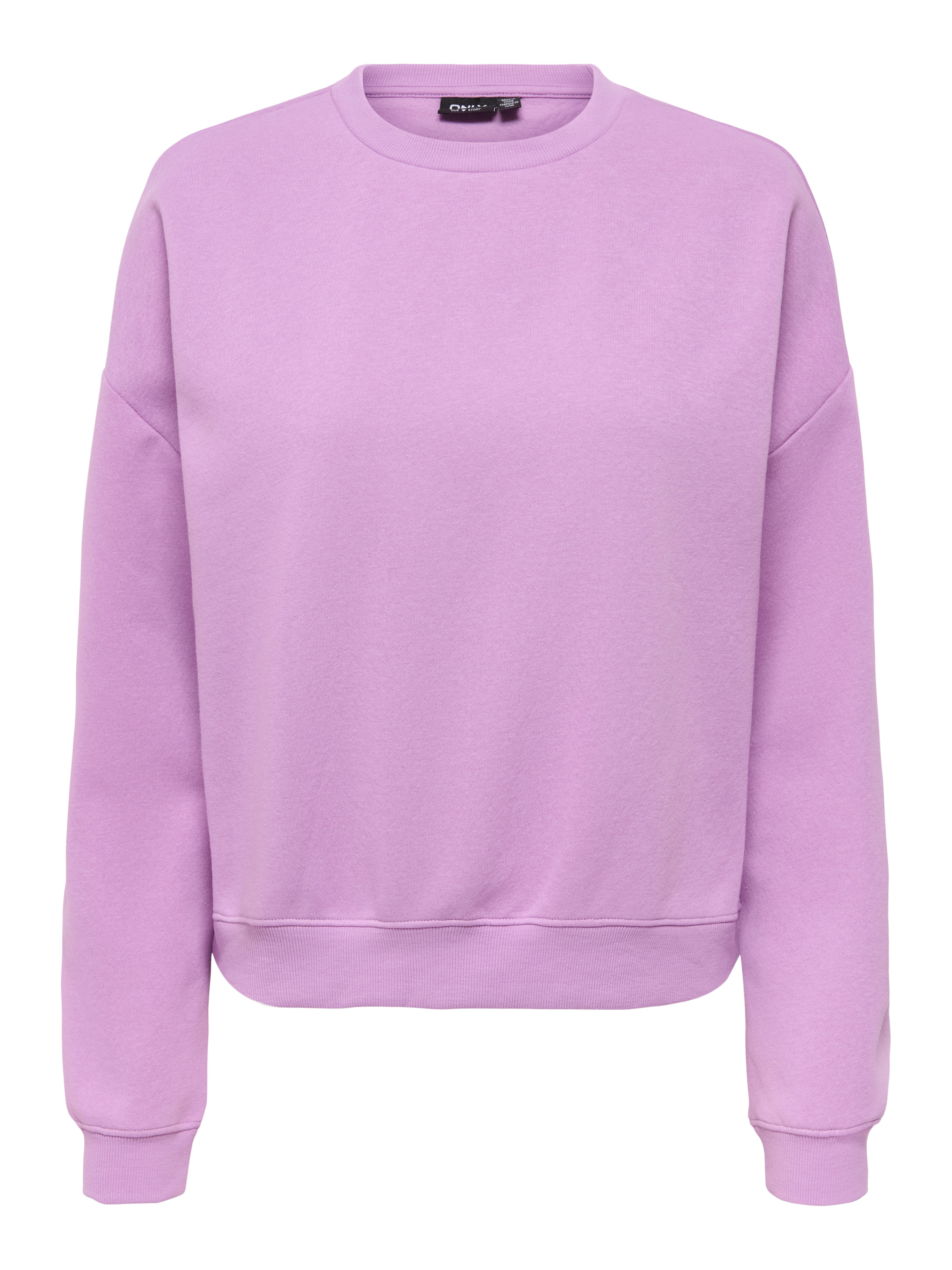 ONLY Sweatshirt ONLSWEAT L/S CREW OVERSIZE SWT Baumwollmischung, loose fit, Rundhals