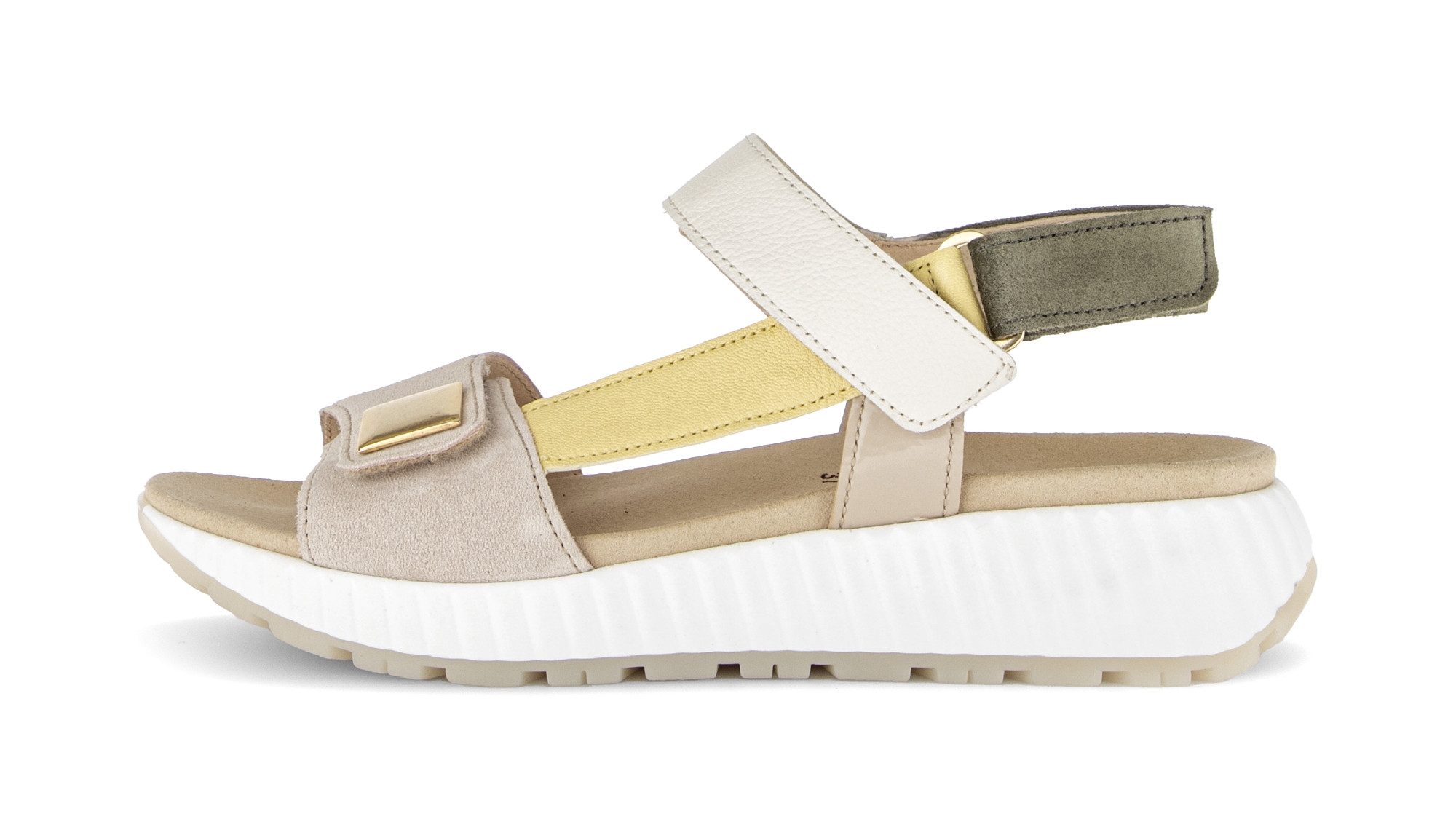 Gabor Keilsandalette Riemchensandale, Sommerschuh mit edlem Schmuckelement