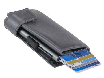 SecWal Kartenetui "SW2" Kartenbörse Herren klein 7x9cm, Kartenbörse, Minibörse, Kartenetui Alucase, RFID Schutz und Münzfach