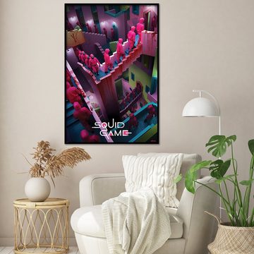 PYRAMID Poster Squid Game Poster Crazy Stairs Netflix 61 x 91,5 cm