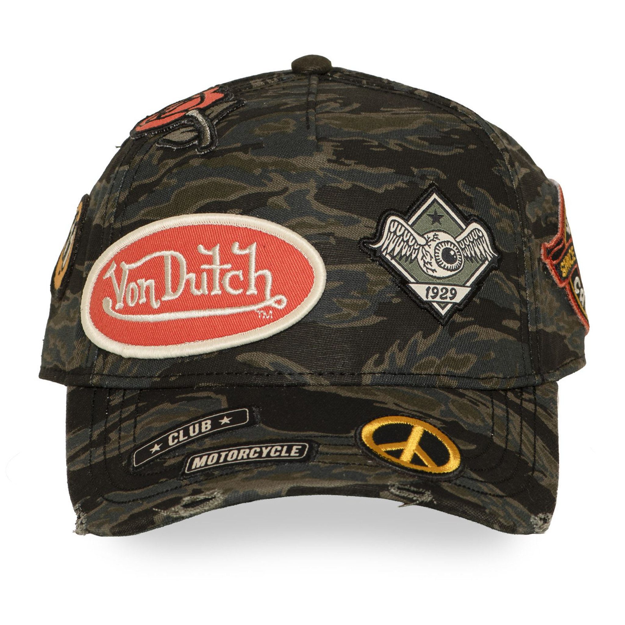 Von Dutch Baseball Cap Von Dutch Originals 5 Panel Snapback Cap CAMO PATCH VD (Basecap, Basecap, Snapback Cap) Camouflage Optik