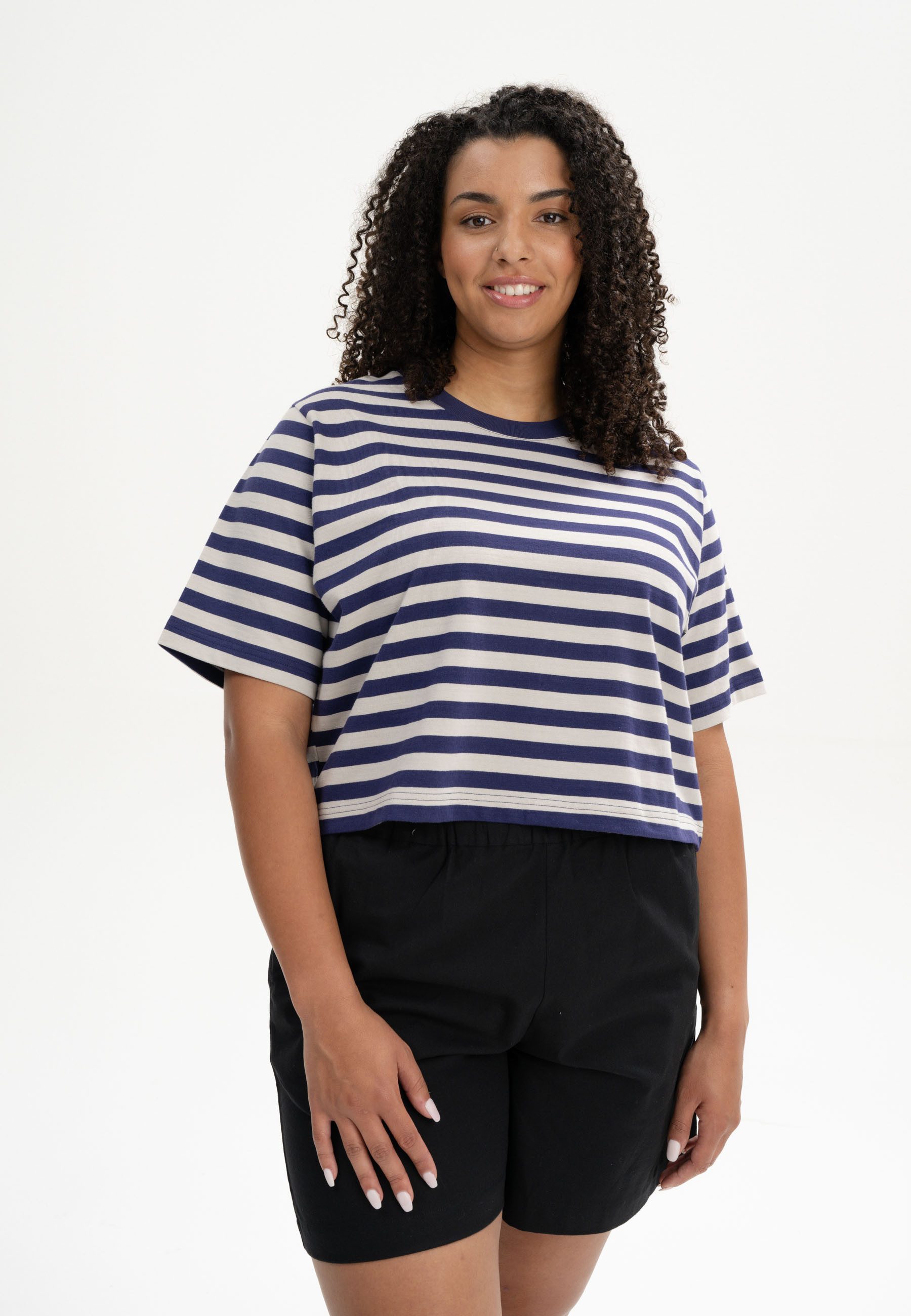 MELA Kurzarmshirt Cropped T-Shirt schwer JOSHNA günstig online kaufen