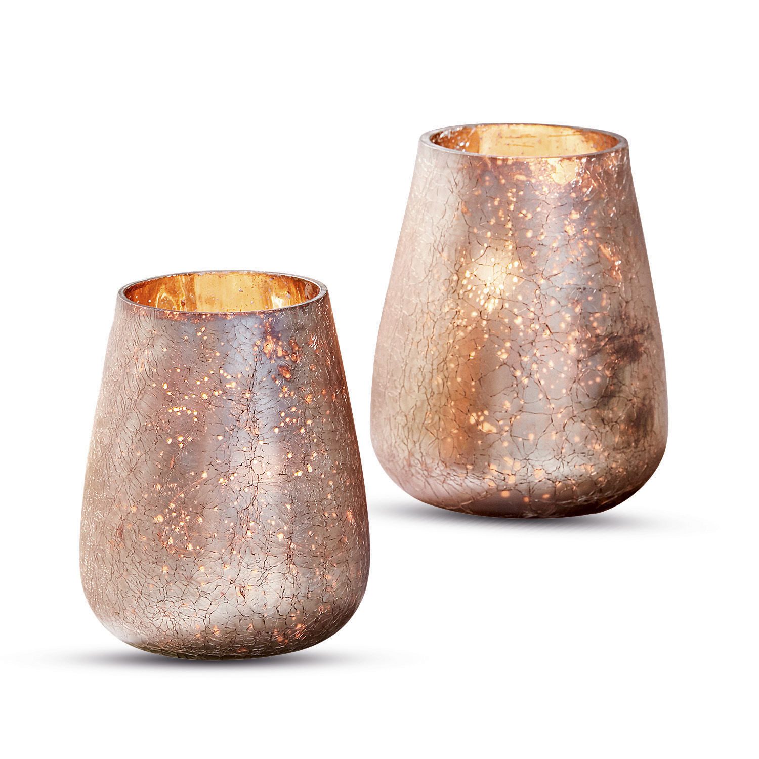 Mirabeau Windlicht Windlicht 2er Set Chanut rosa/gold (2er Set, 2er Set)
