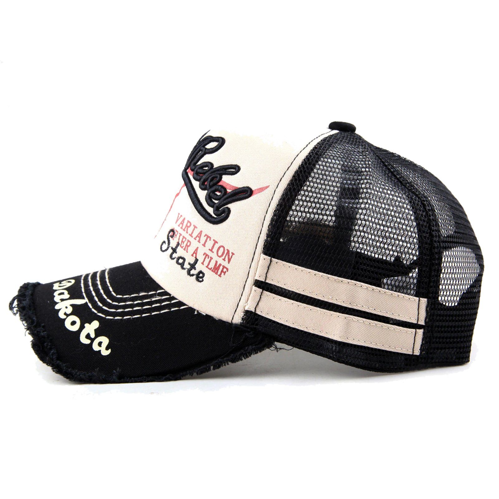 Sporty Trucker Cap Trucker Mesh Baseballcap Black Rebel Western Vintage Retro Sommer Cap Mesh Netz
