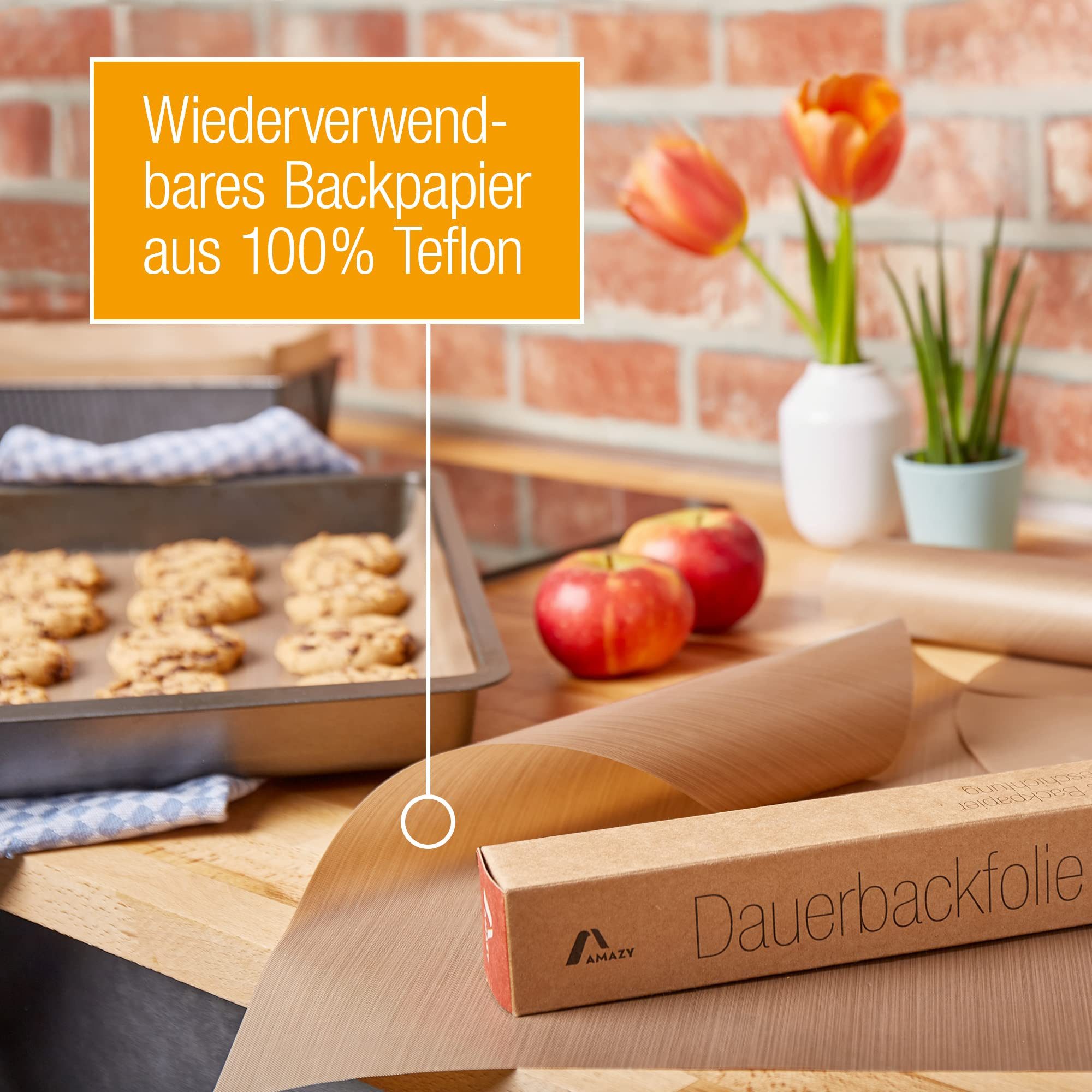 Amazy Druckerpapier Amazy Dauerbackfolie 9er-Set wiederverwendbar antihaft hitzebeständig