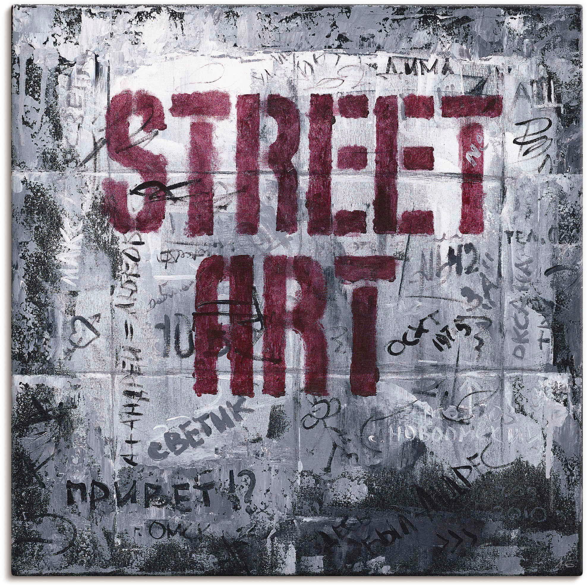 Artland Wandbild Street Art - Straßenkunst, Sprüche & Texte (1 St), als Alubild, Leinwandbild, Wandaufkleber oder Poster in versch. Größen