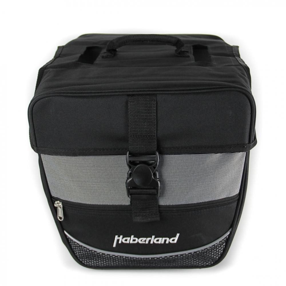 Haberland Fahrradtasche Haberland Doppeltasche 25 Liter schwarz silber