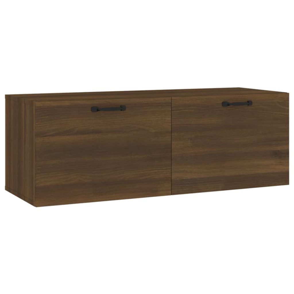 Fächerschrank vidaXL Eichen-Optik Braun Braune Eiche (1-St) Wandschrank cm Holzwerkstoff 100x36,5x35