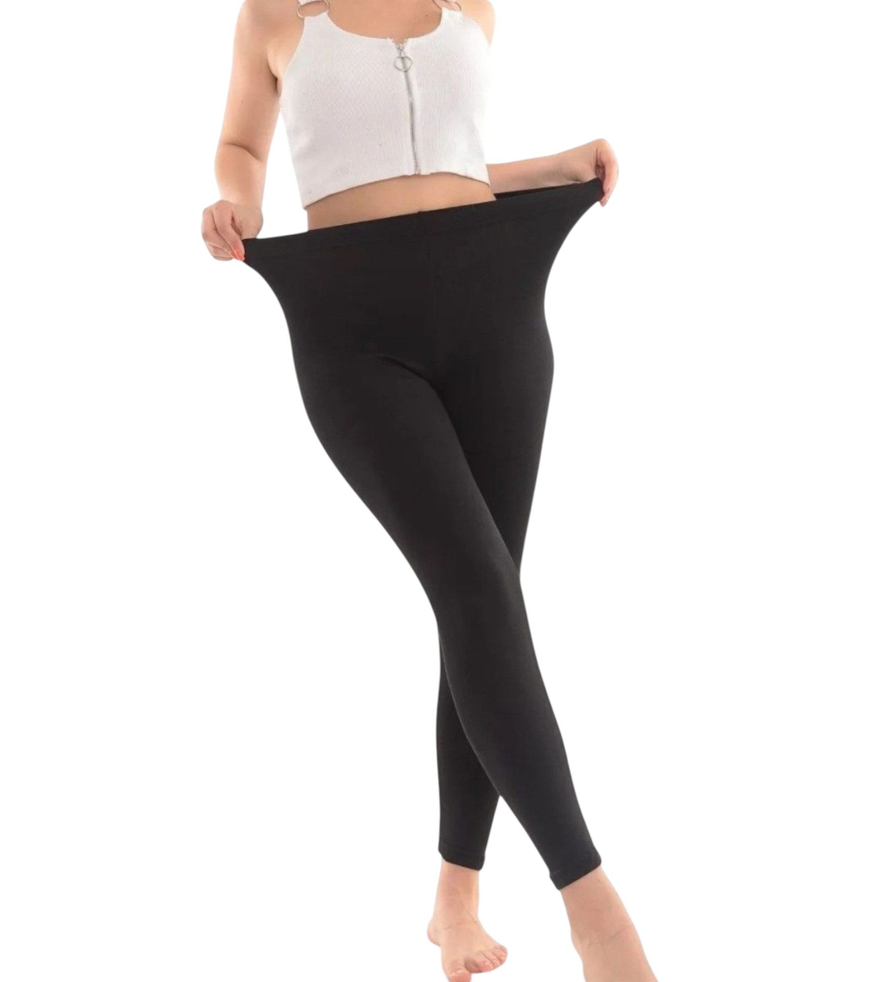 fashionshowcase Thermoleggings Damen 3er Pack – gefütterte lange Winter Unterhose warm schwarz (Leggings-Set, 3er-Pack) innen gefüttert für zusätzliche wärme