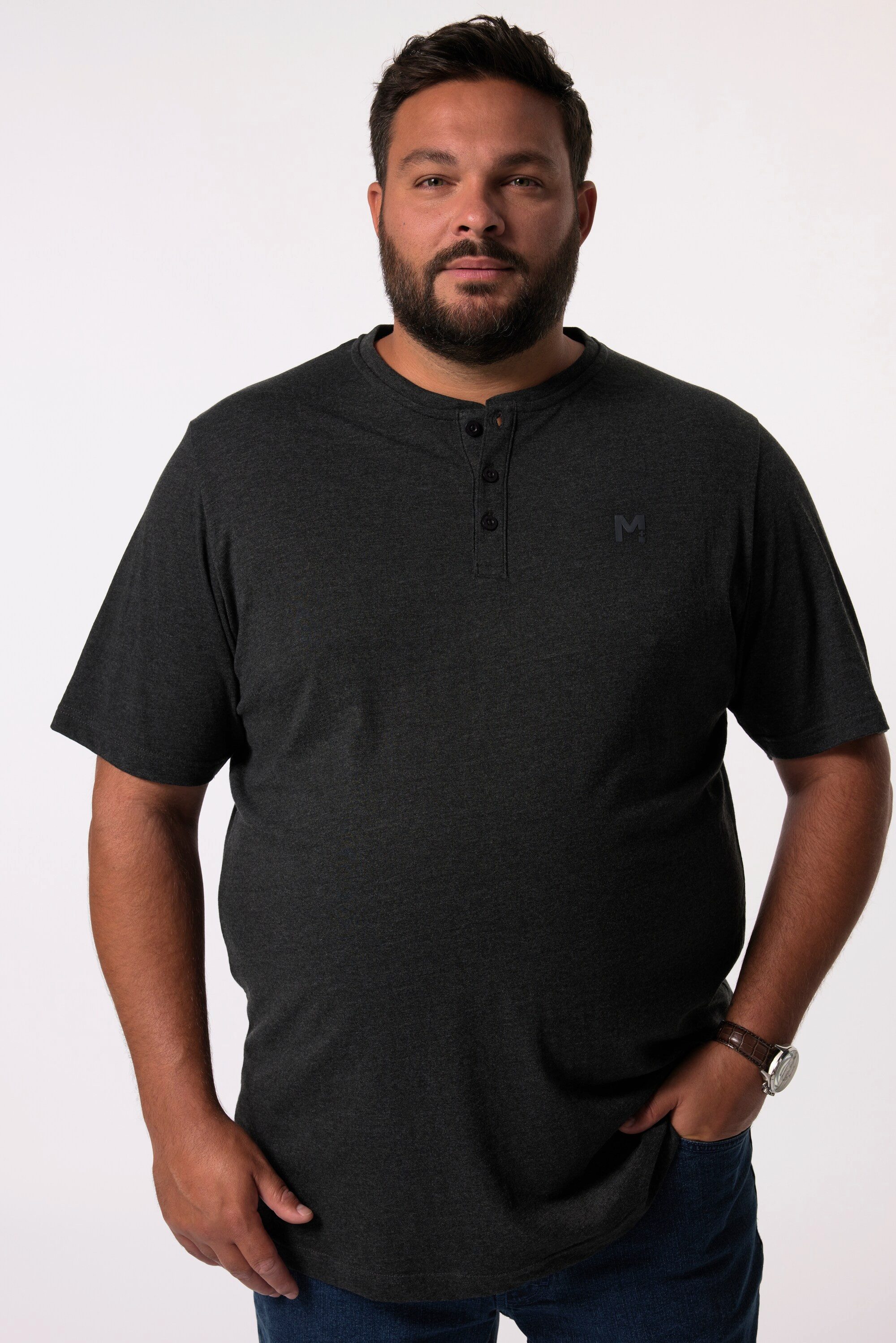 Men Plus T-Shirt Men+ Henley Basic günstig online kaufen